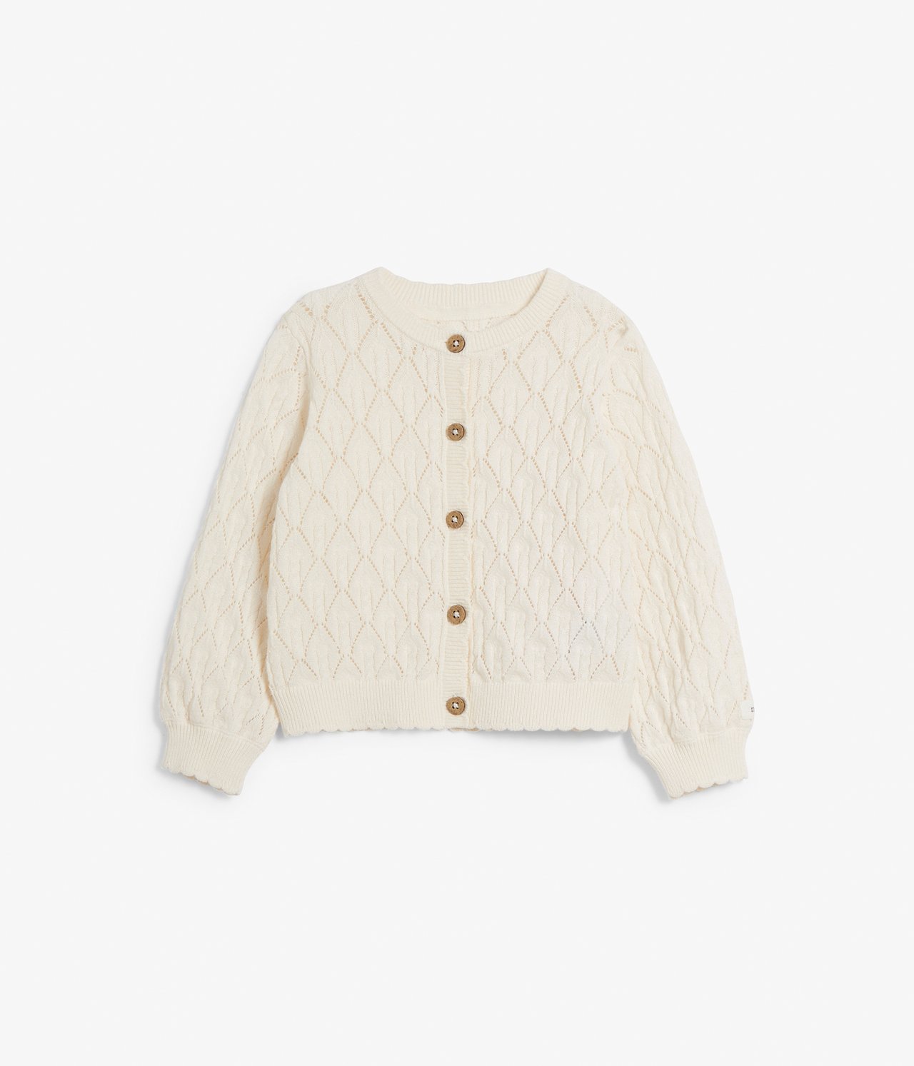 Baby white pattern-knit cardigan - Naturweiß - 2