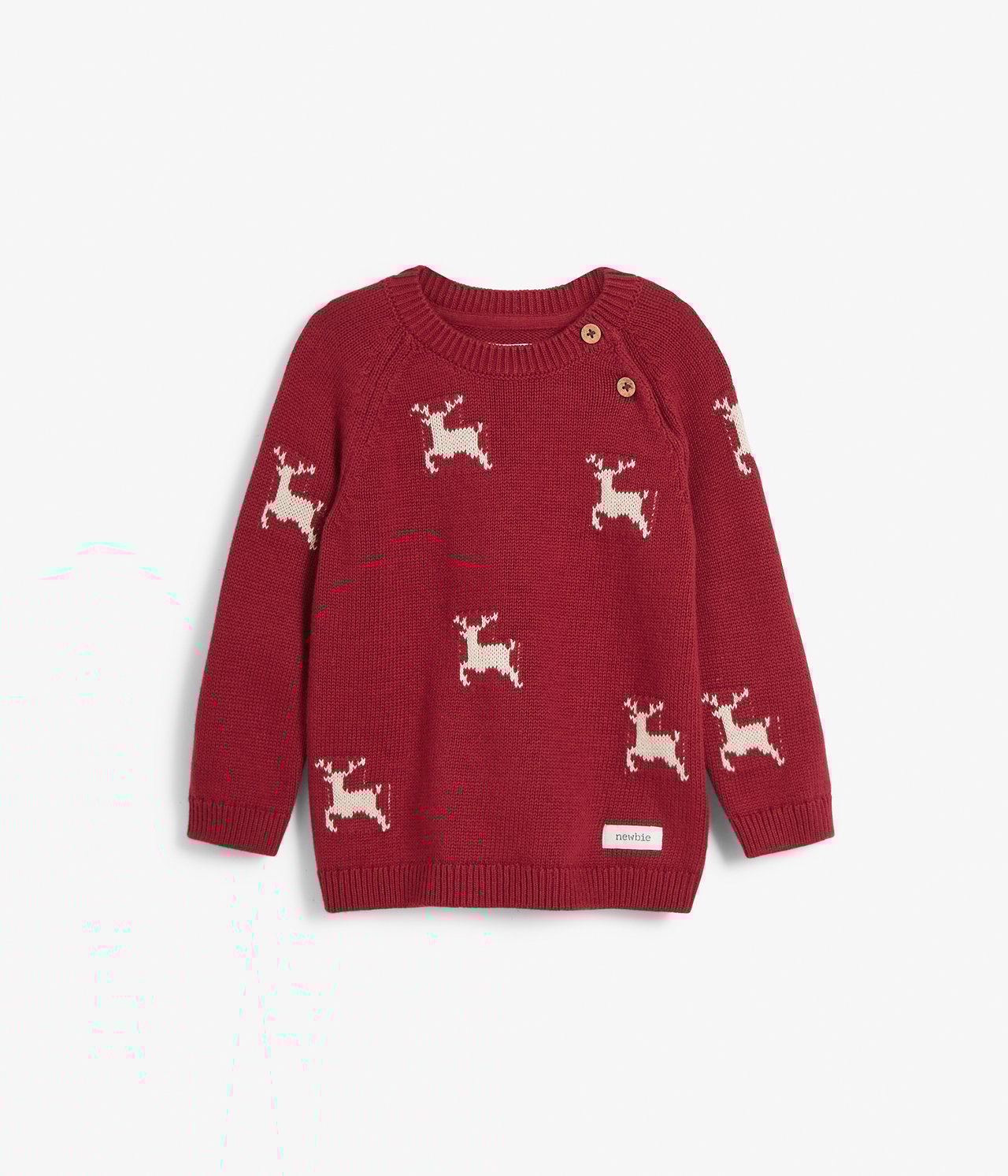 Baby red reindeer sweater - Red - 2