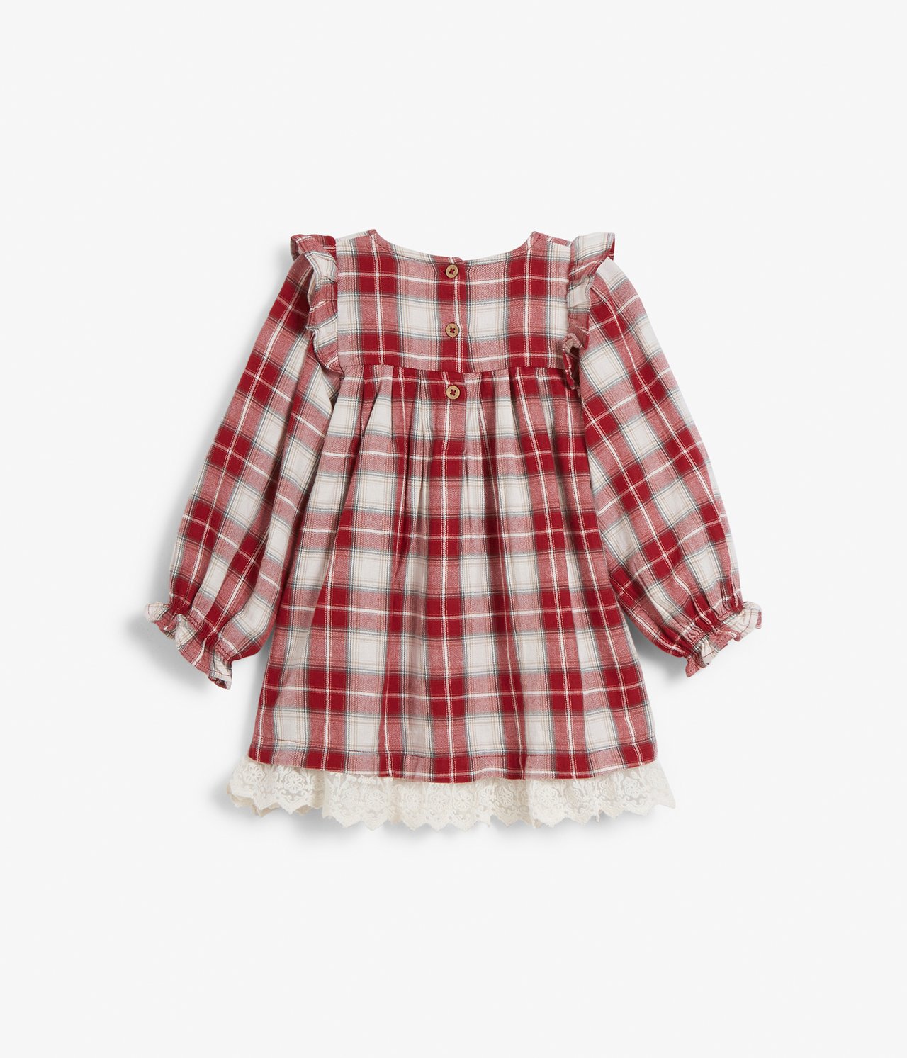 Baby red checked dress - Red - 10