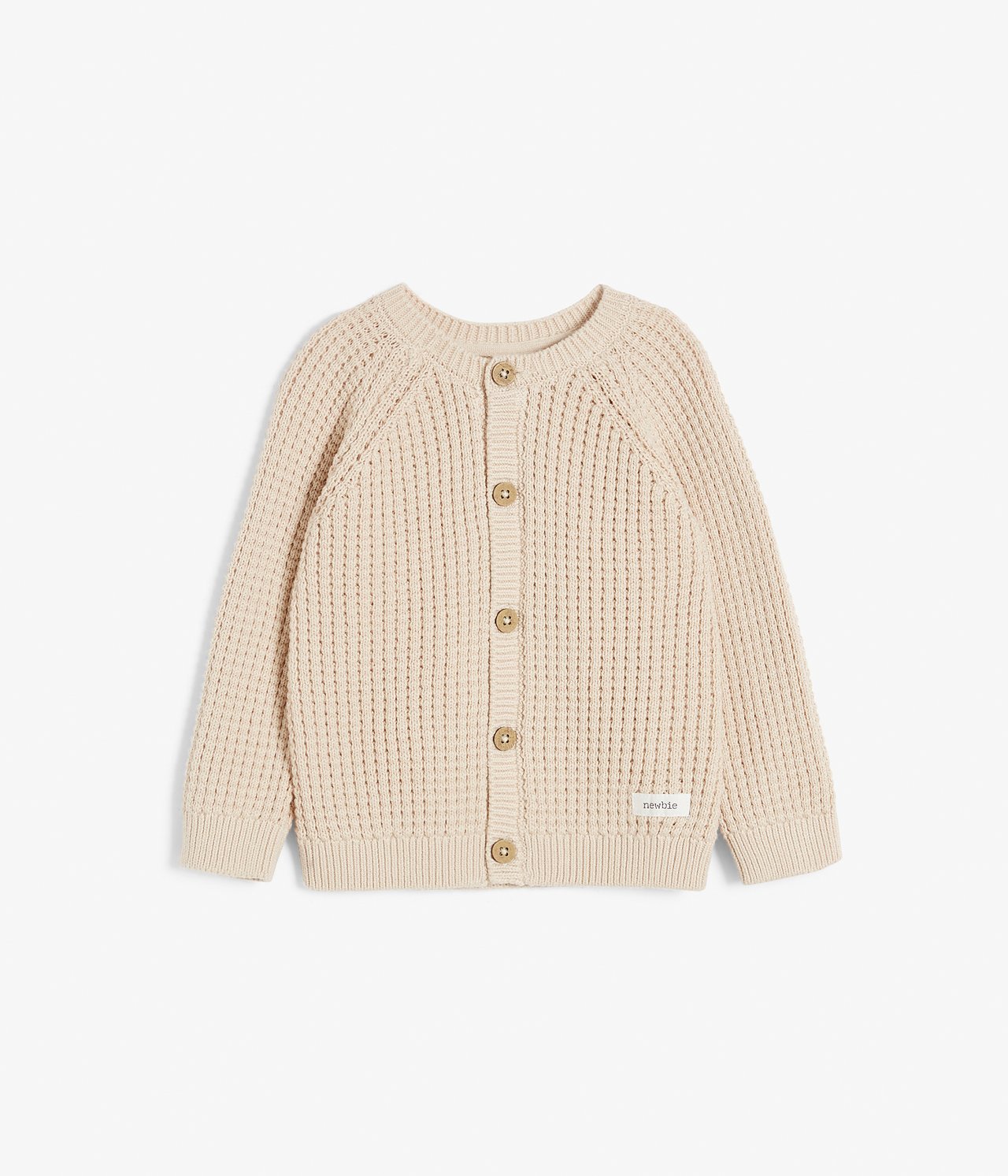 Baby beige knitted cardigan - Beige - 5