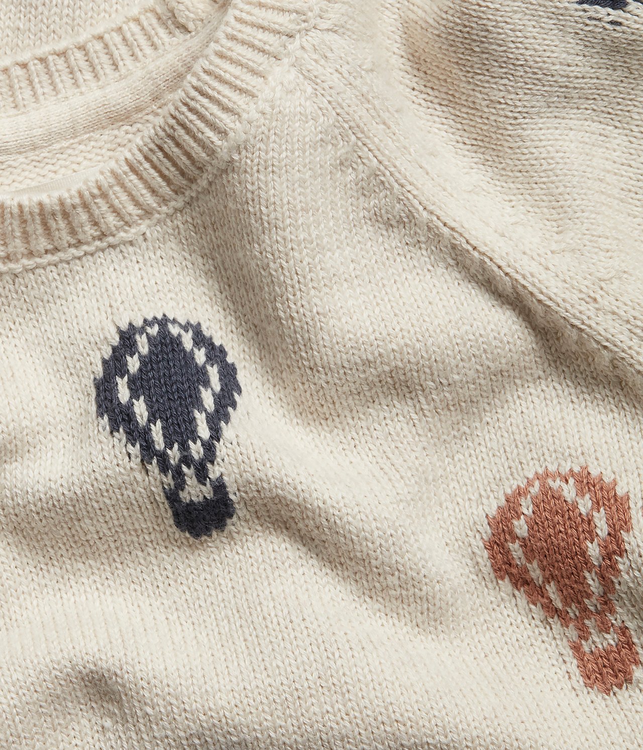 Kids beige knitted air-balloon sweater - Beige mélange - 4
