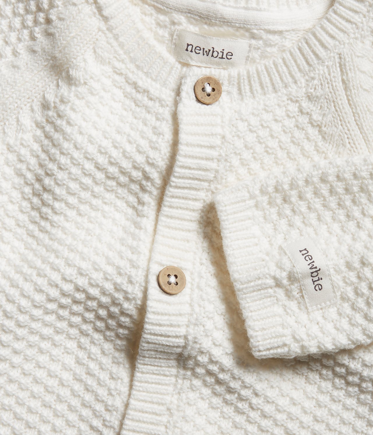 Pattern knitted cardigan - Off-white - 1