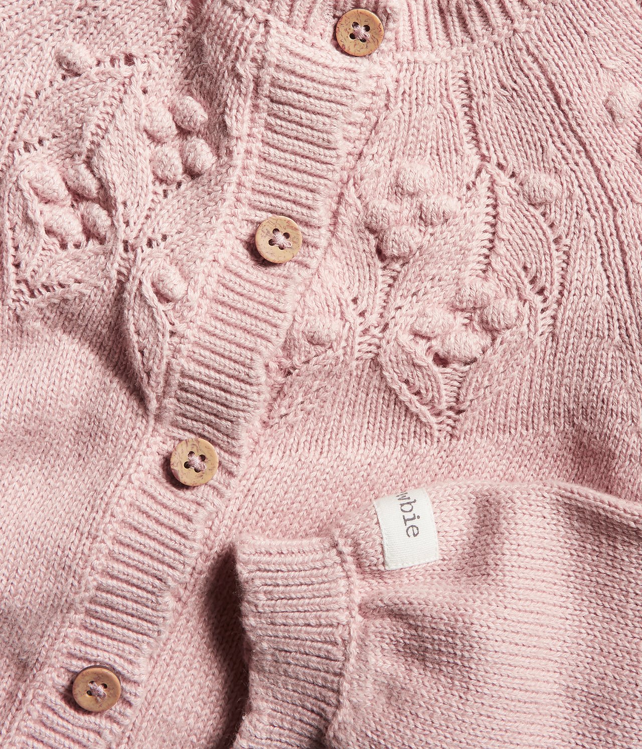Pattern-knit cardigan - Pink - 4