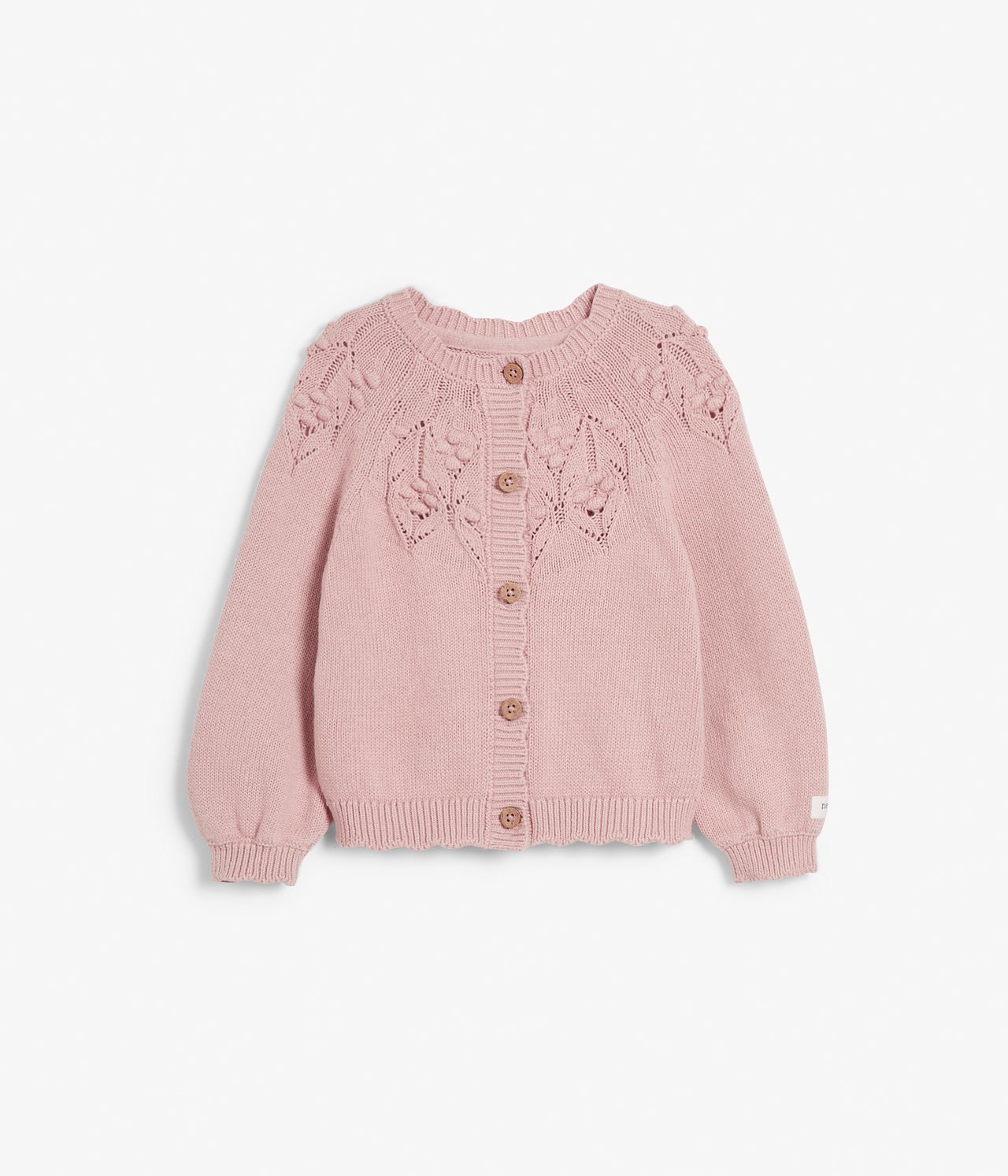 Pattern-knit cardigan - Pink - 5