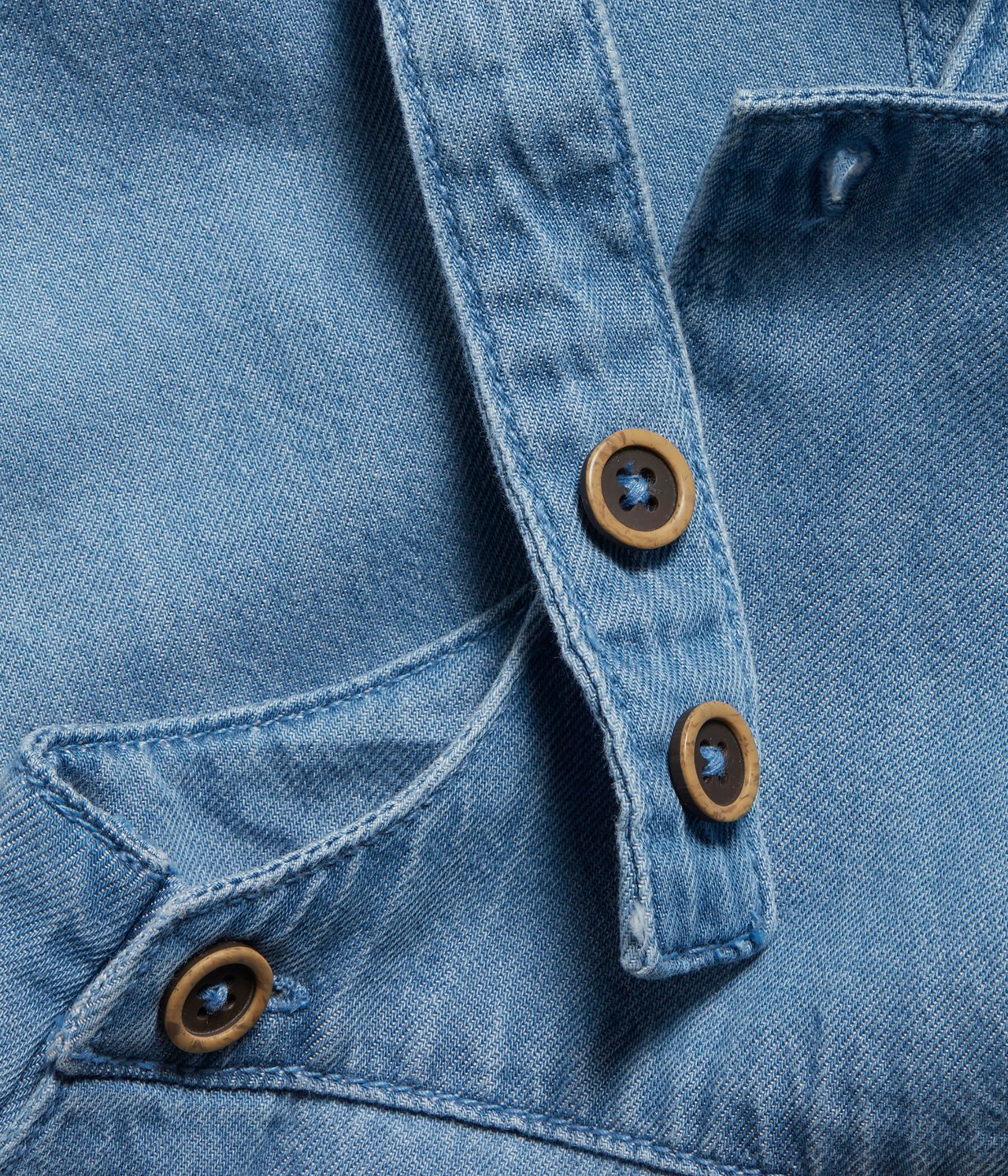 Latzhose aus Denim - Denim - 4