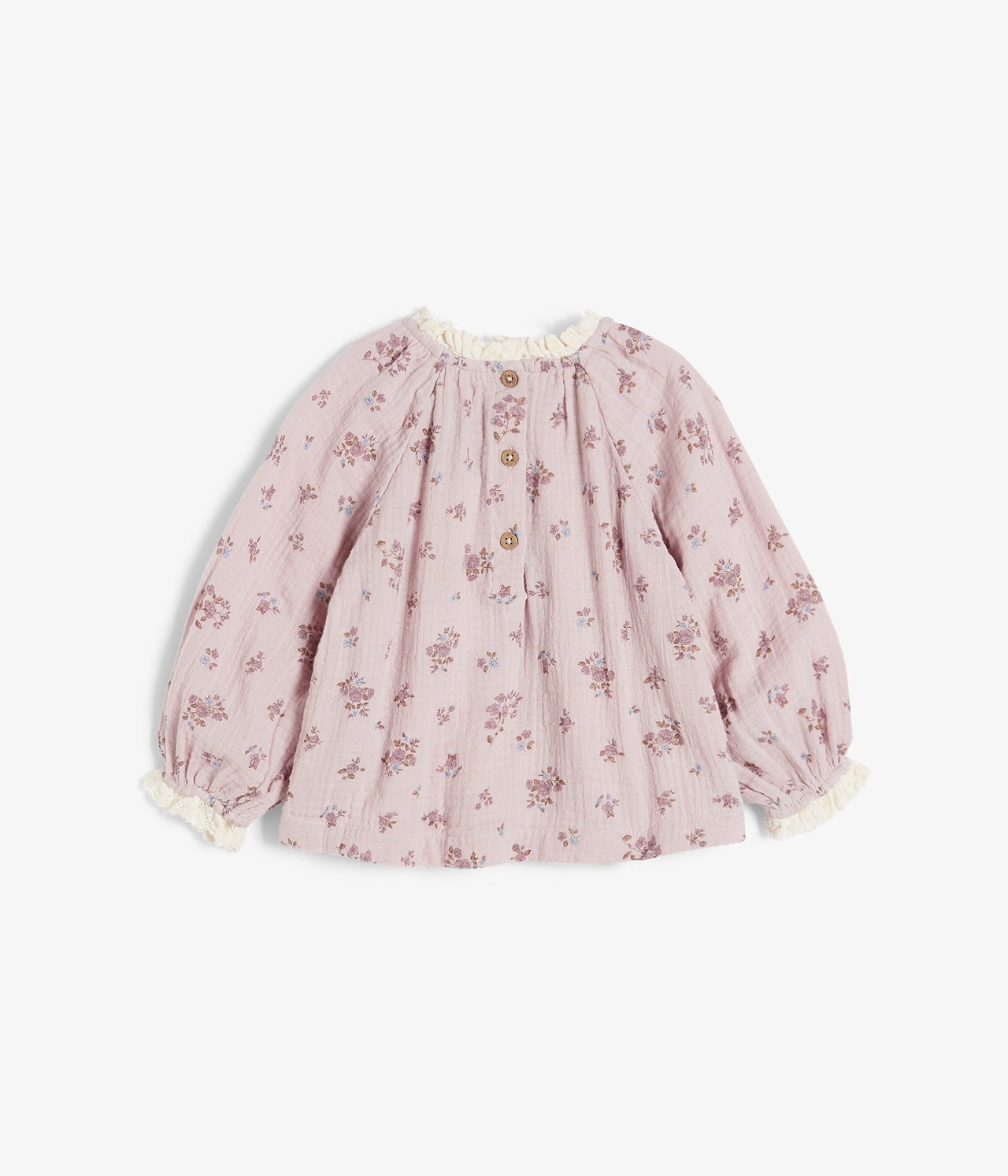 Baby pink floral blouse - Pink - 5