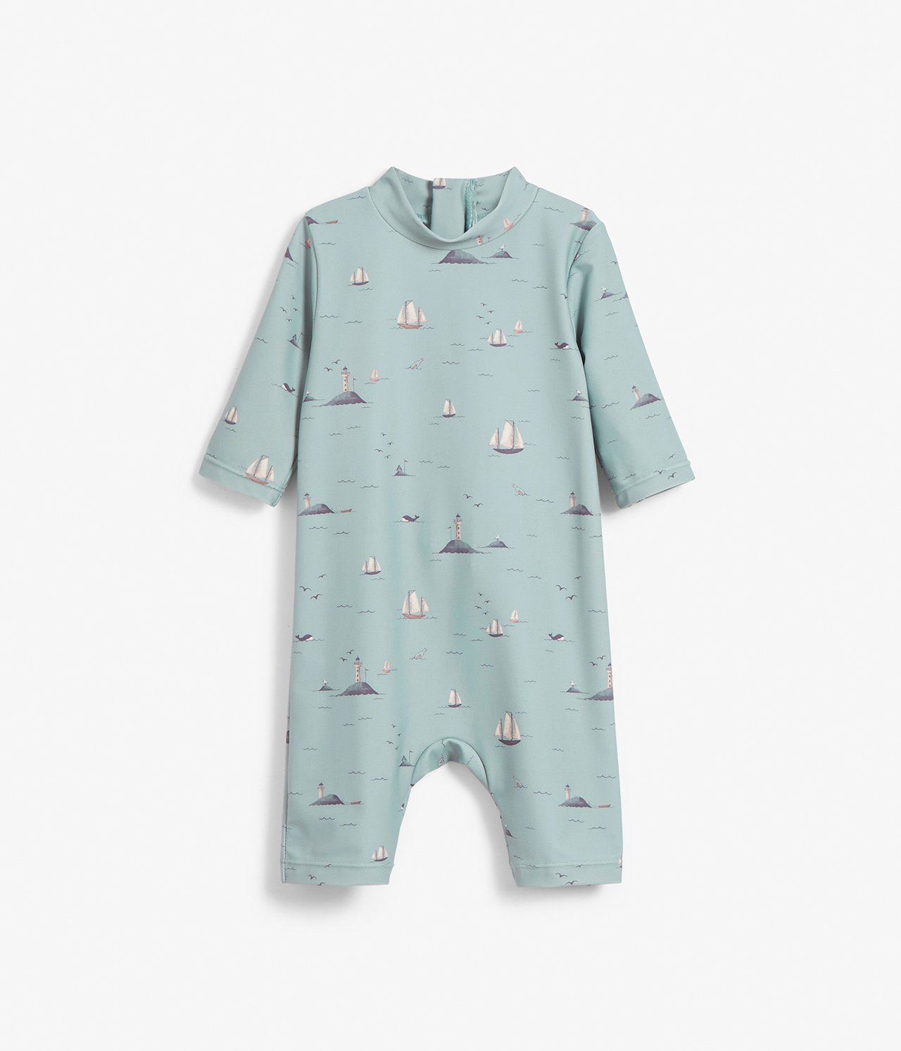 Boat patterned UV suit - Blue - 2