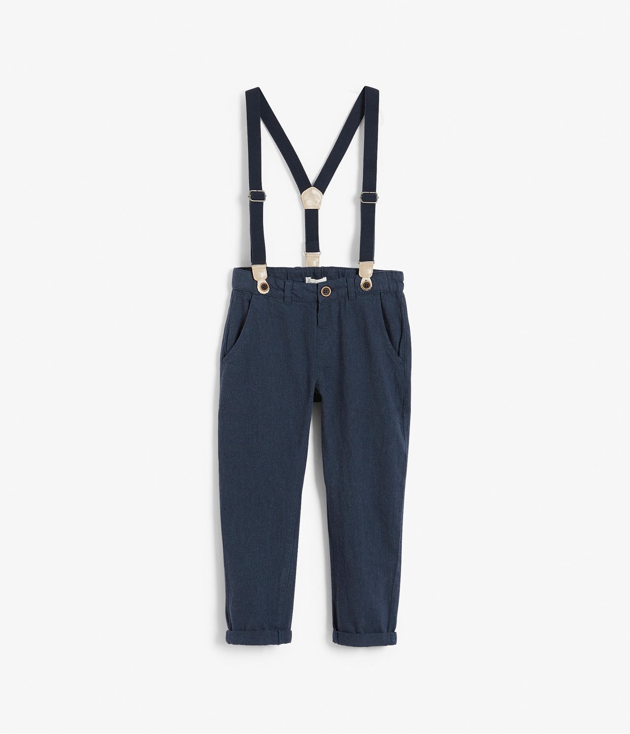 Kids blue suspender pants - Dunkelblau - 5