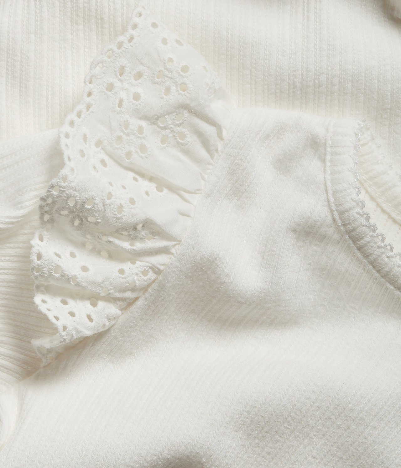 Ribbed bodysuit - Off-white - 3