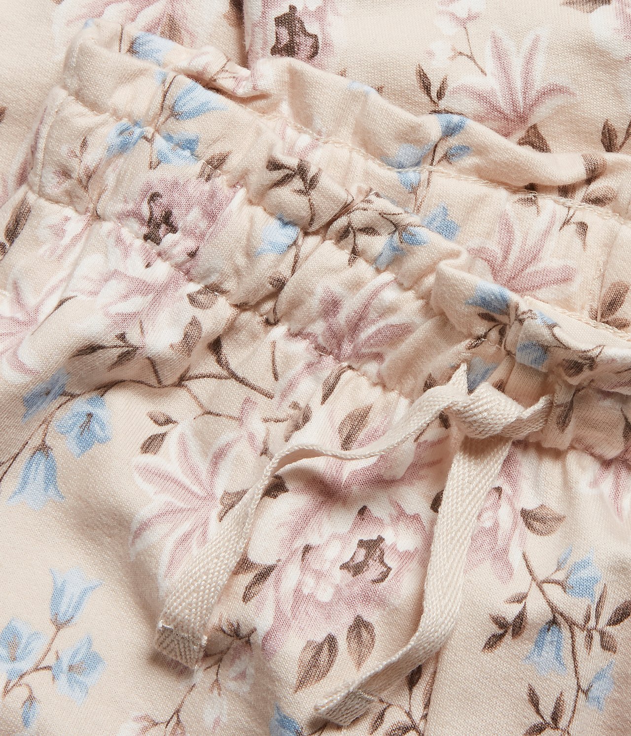 Kids beige floral soft pants - Beige - 5