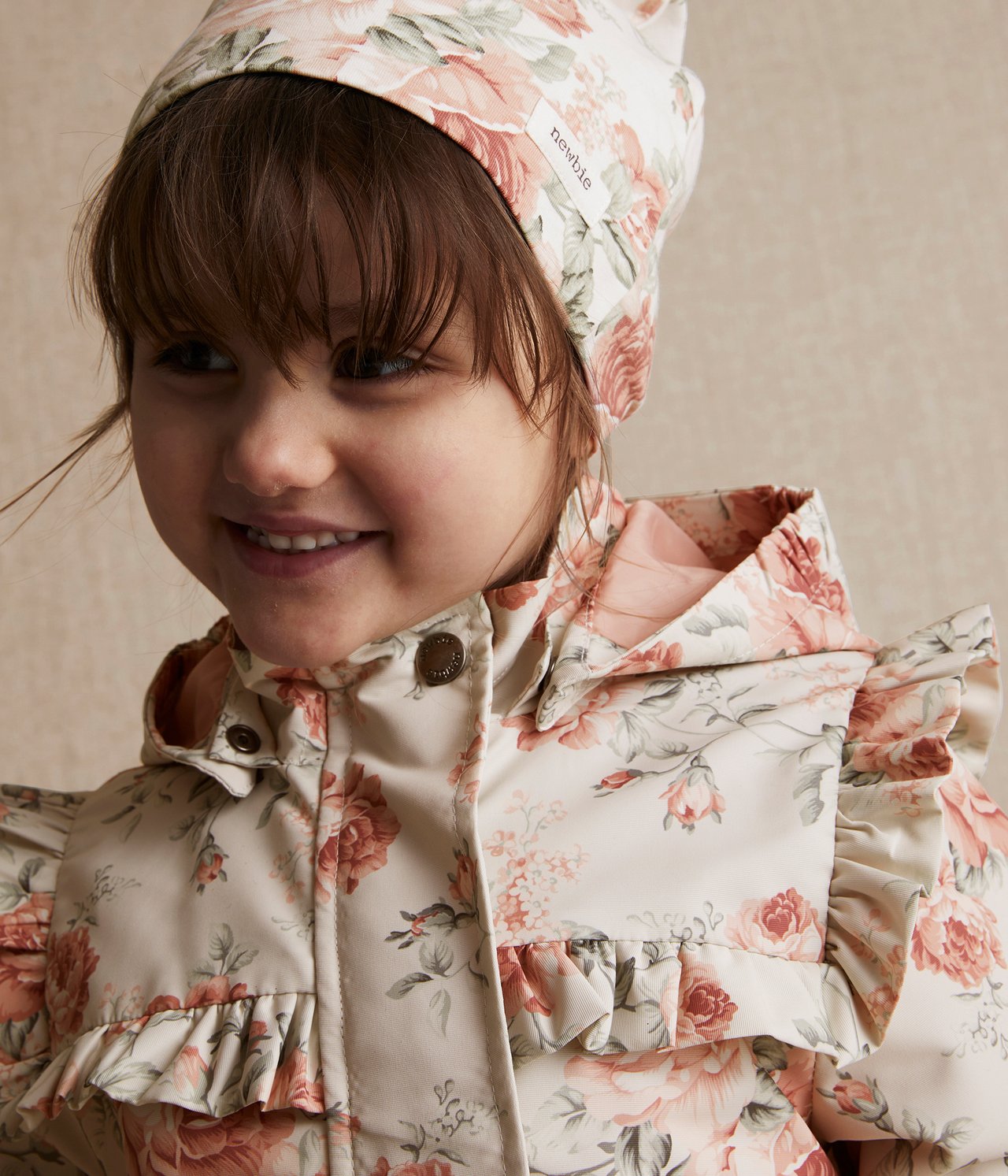 Jacke mit Rosenmuster - Hellbeige - 5