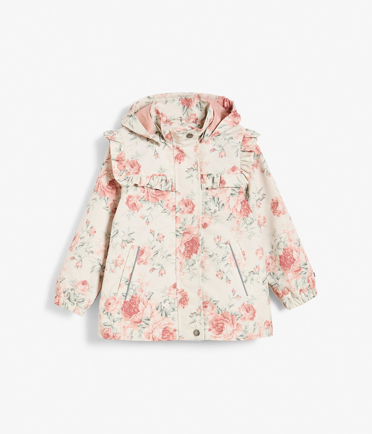 Jacke mit Rosenmuster - Hellbeige - 8