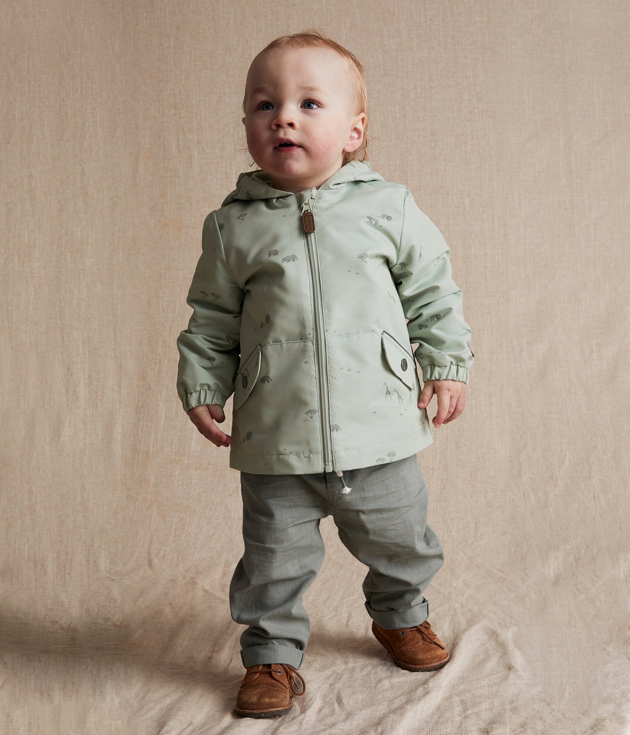 Jacke mit Safarimuster - Grün - 1