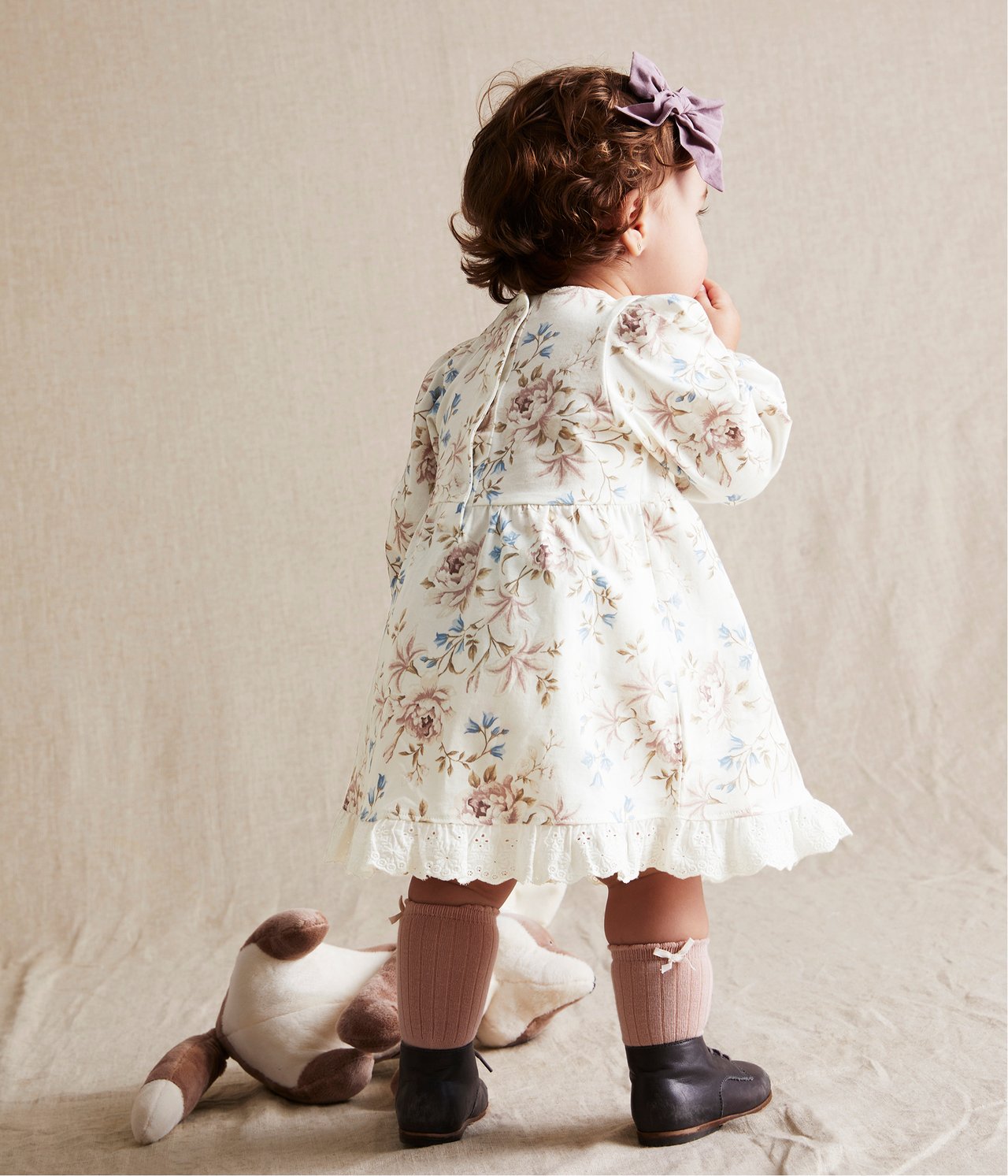 Baby white floral dress - Off-white - 3