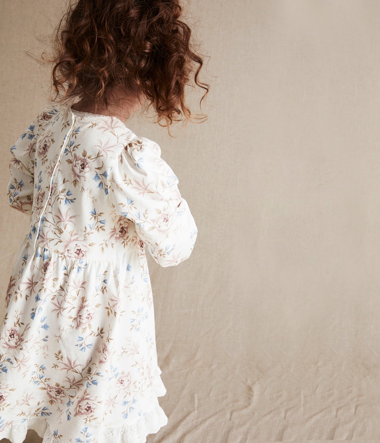 Kids white floral dress - Off-white - 4