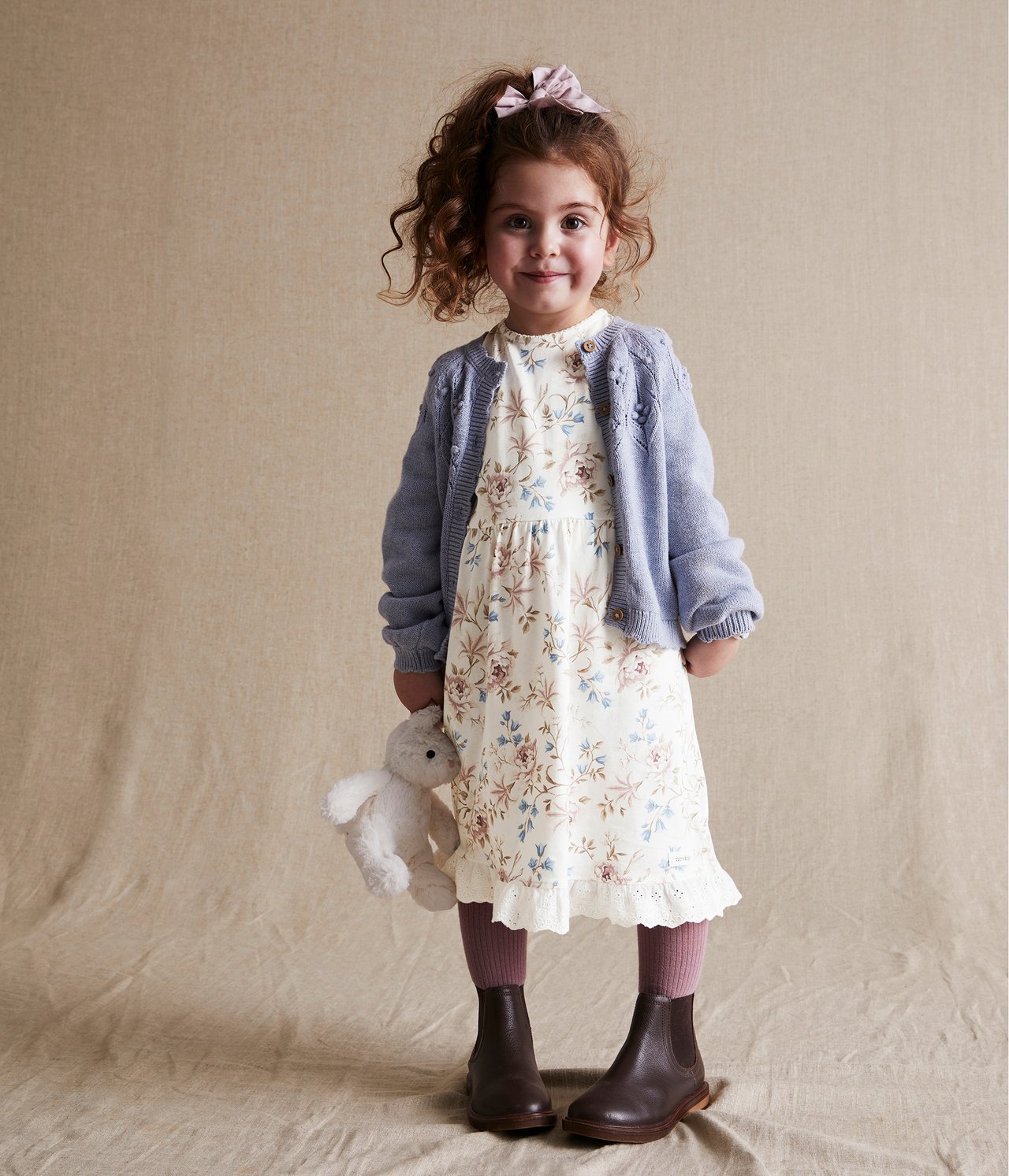 Kids white floral dress - Off-white - 2