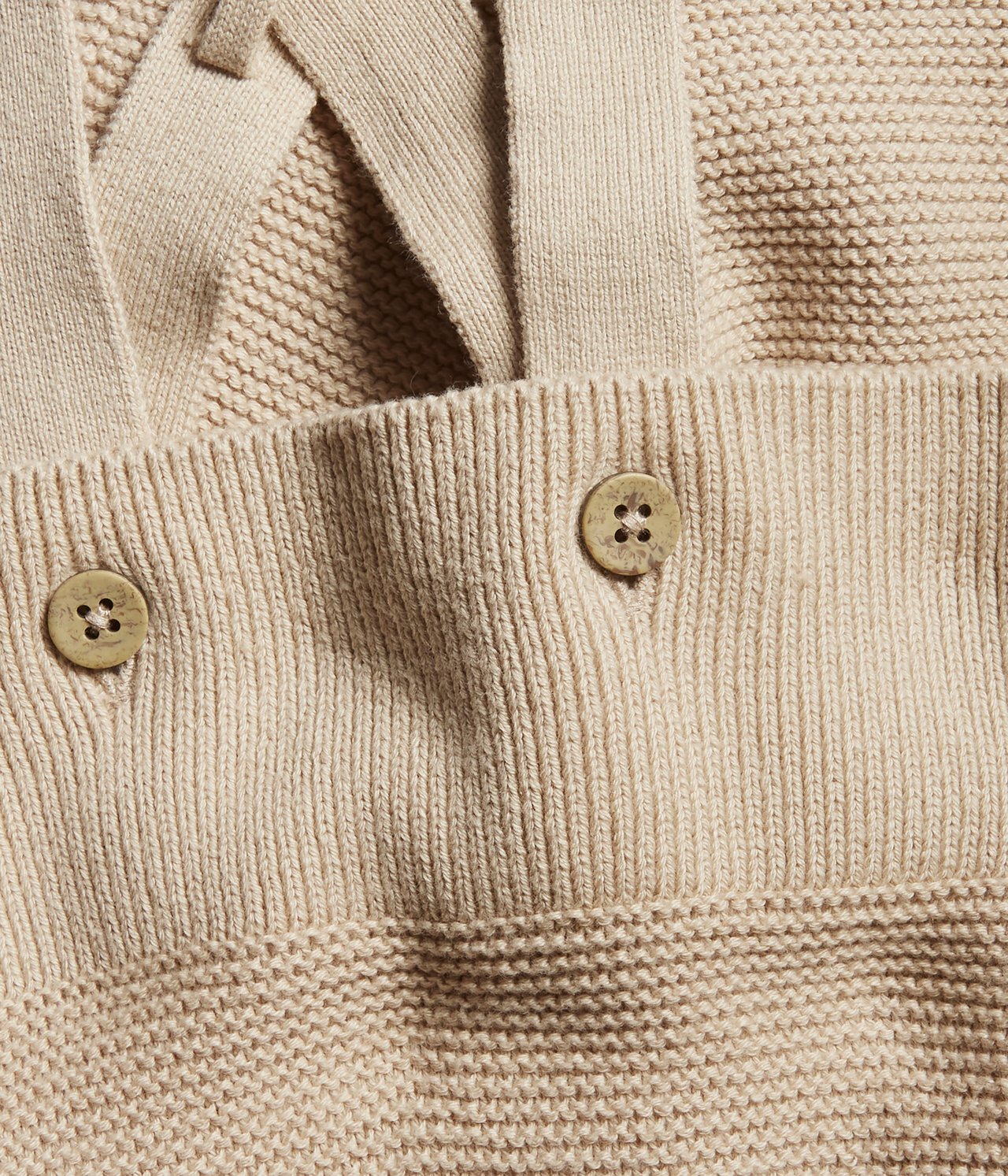 Ribbed dungaree leggings - Beige - 1