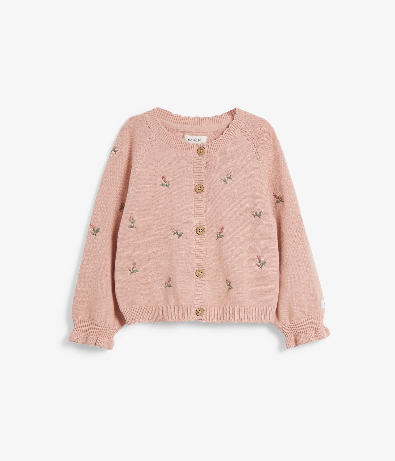 Floral embroidery cardigan - Pink - 4
