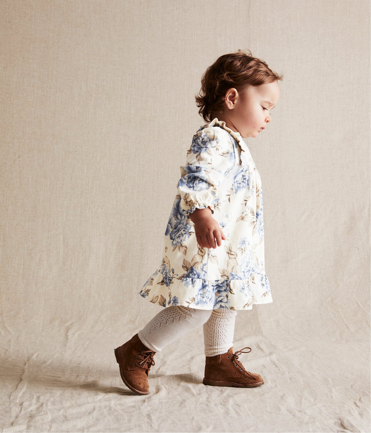 Baby blue flowered bunny dress - Off-white - 3