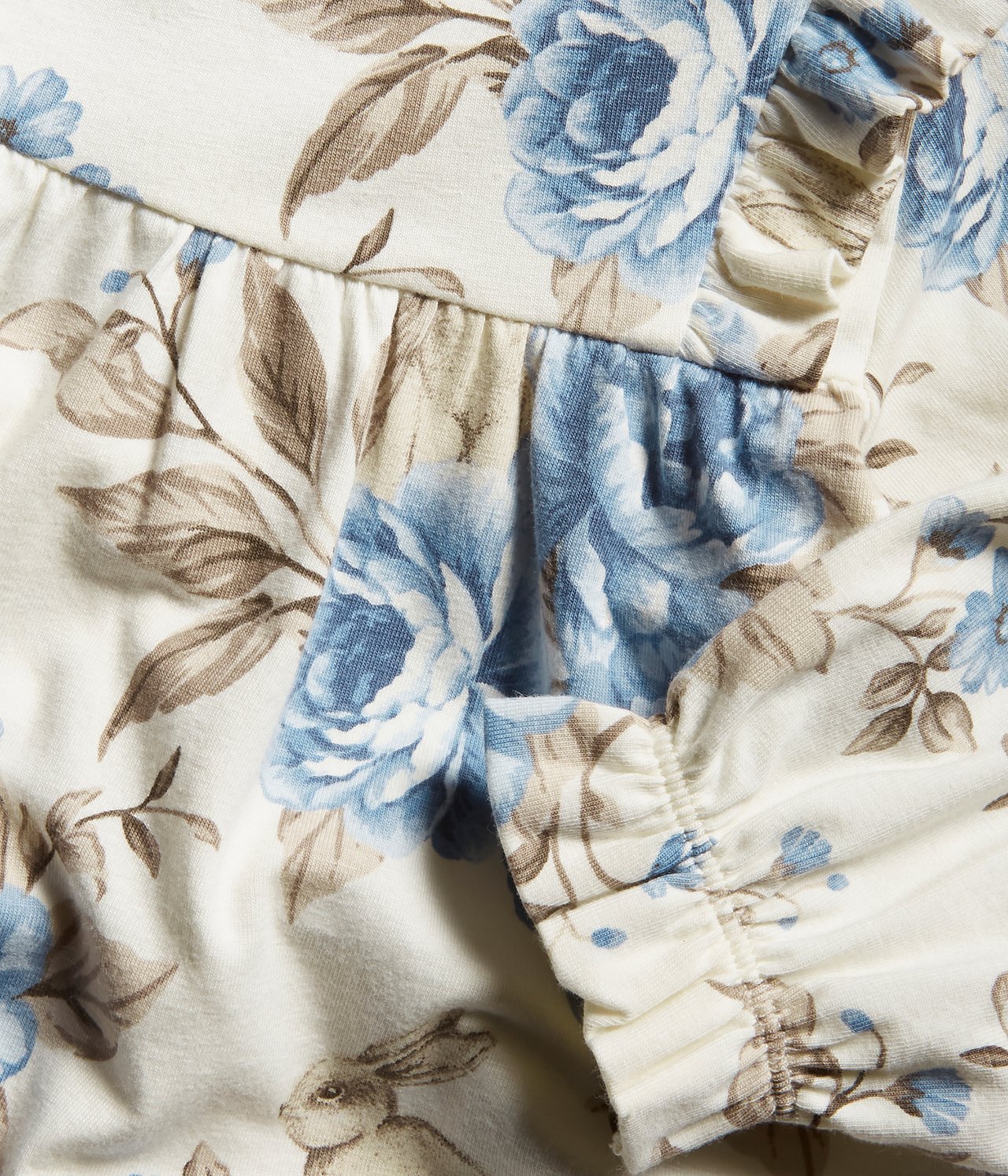 Baby blue flowered bunny dress - Off-white - 4