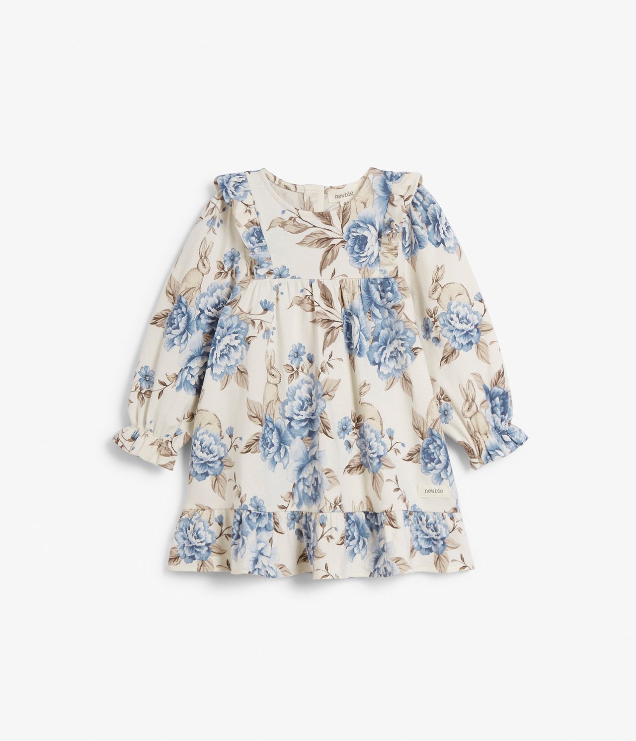 Baby blue flowered bunny dress - Off-white - 5