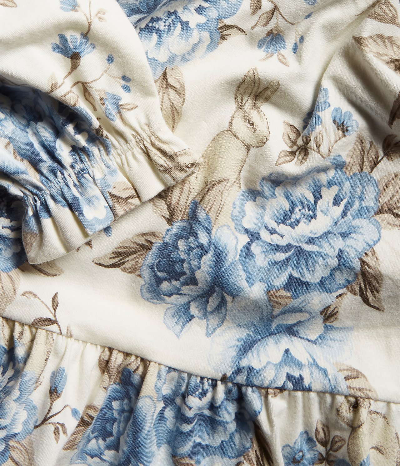 Kids blue flowered bunny dress - Off-white - 5