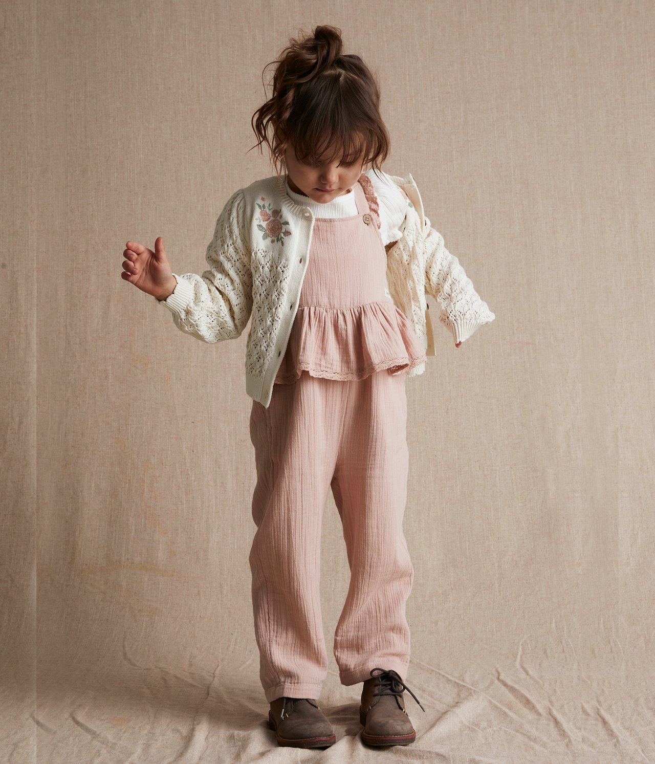 Pattern-knit floral cardigan - Off-white - 3