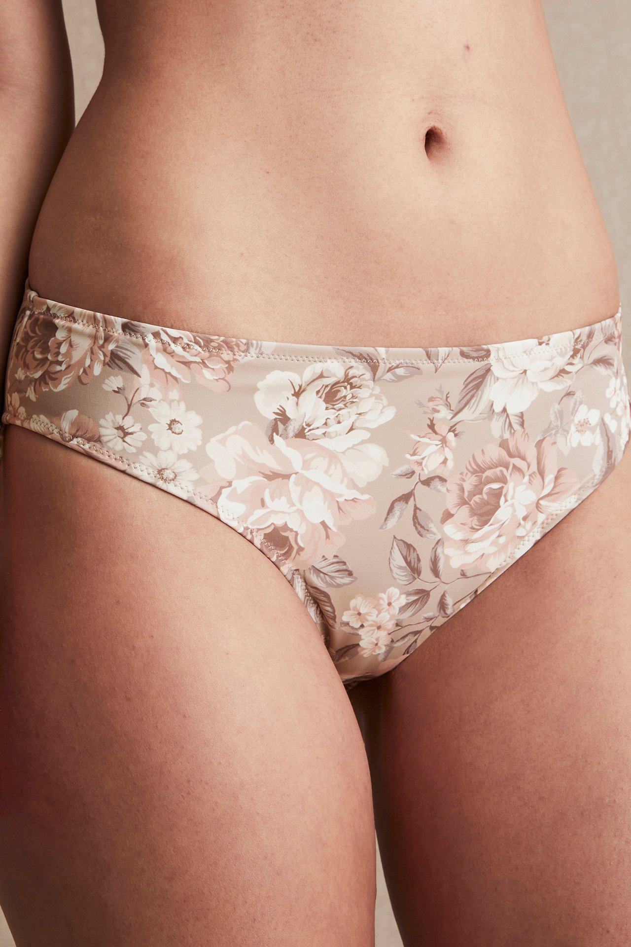 Women's floral bikini briefs - Beige - 2