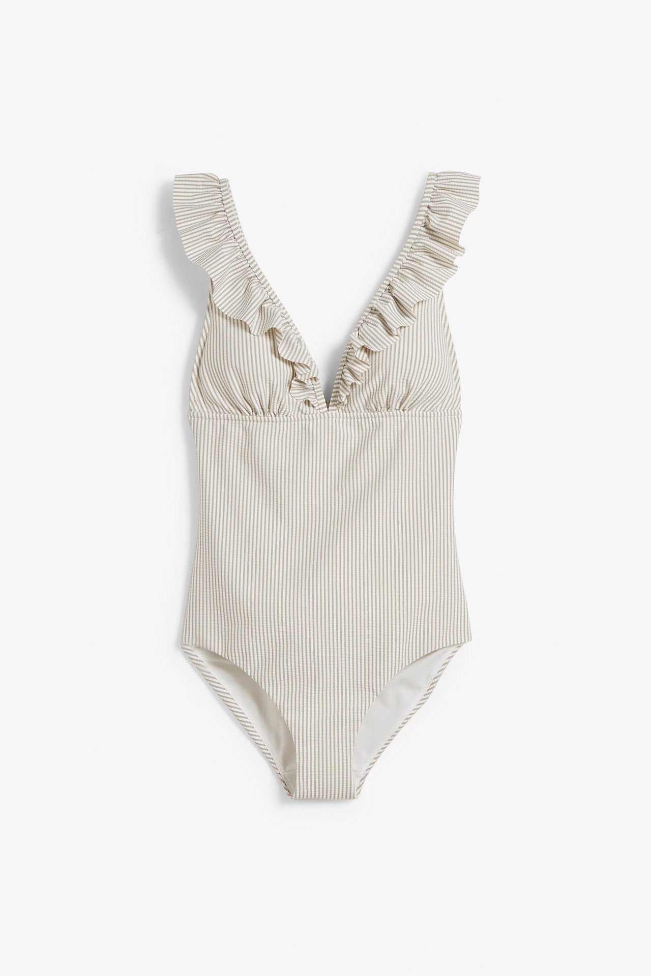 Women's striped swimsuit - Beige - 7
