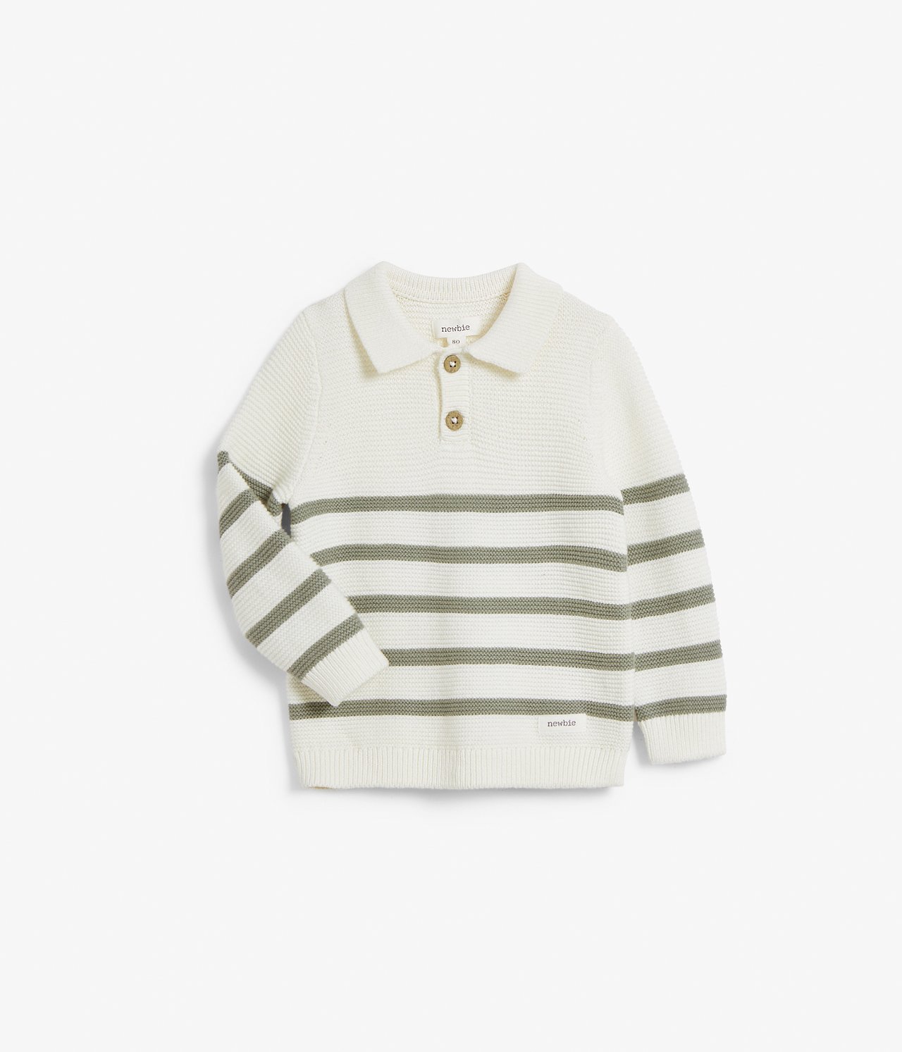 Striped knitted sweater - Off-white - 2