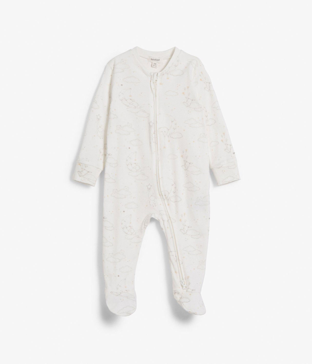 Animal 2-way zip pajamas