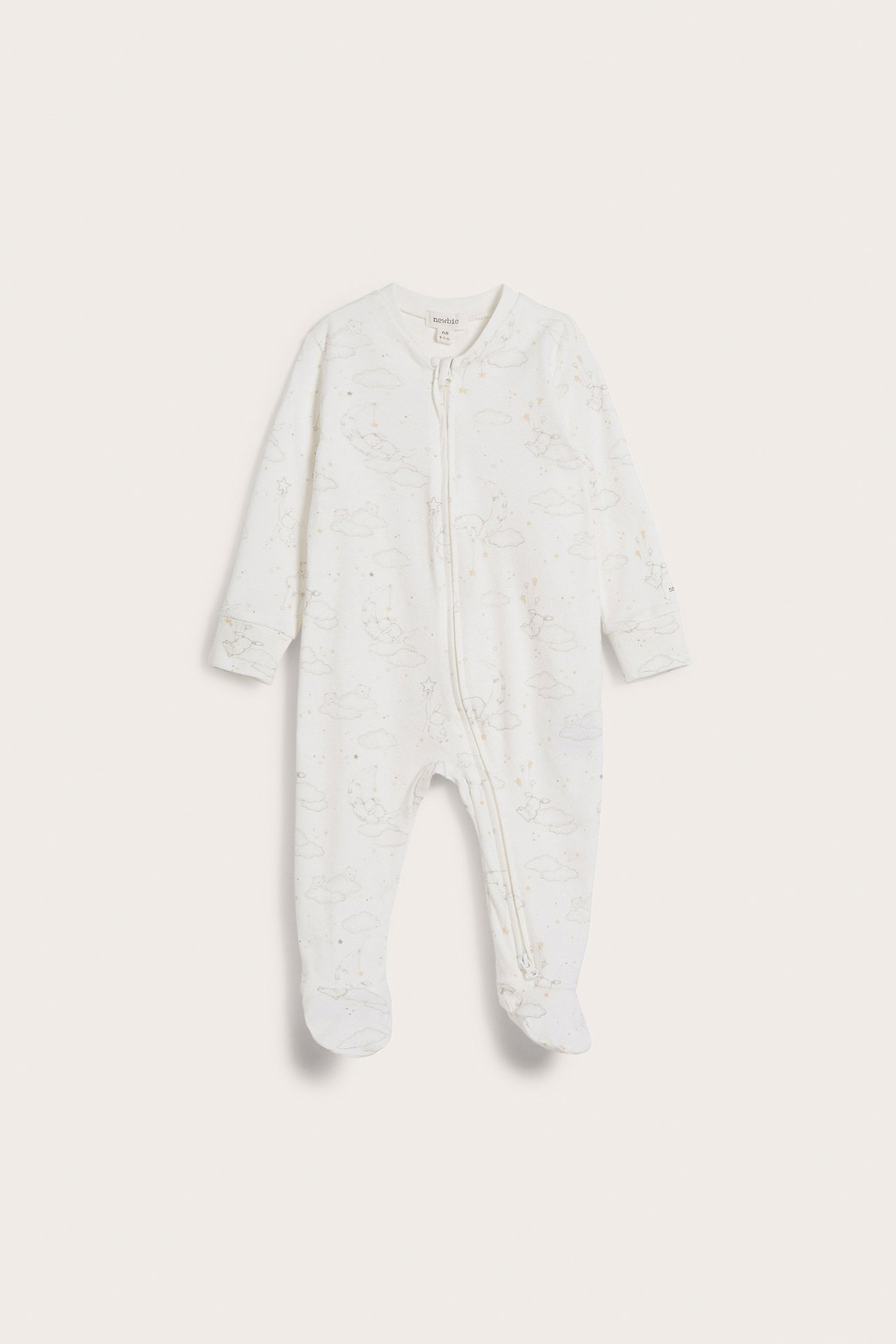 Animal 2-way zip pajamas