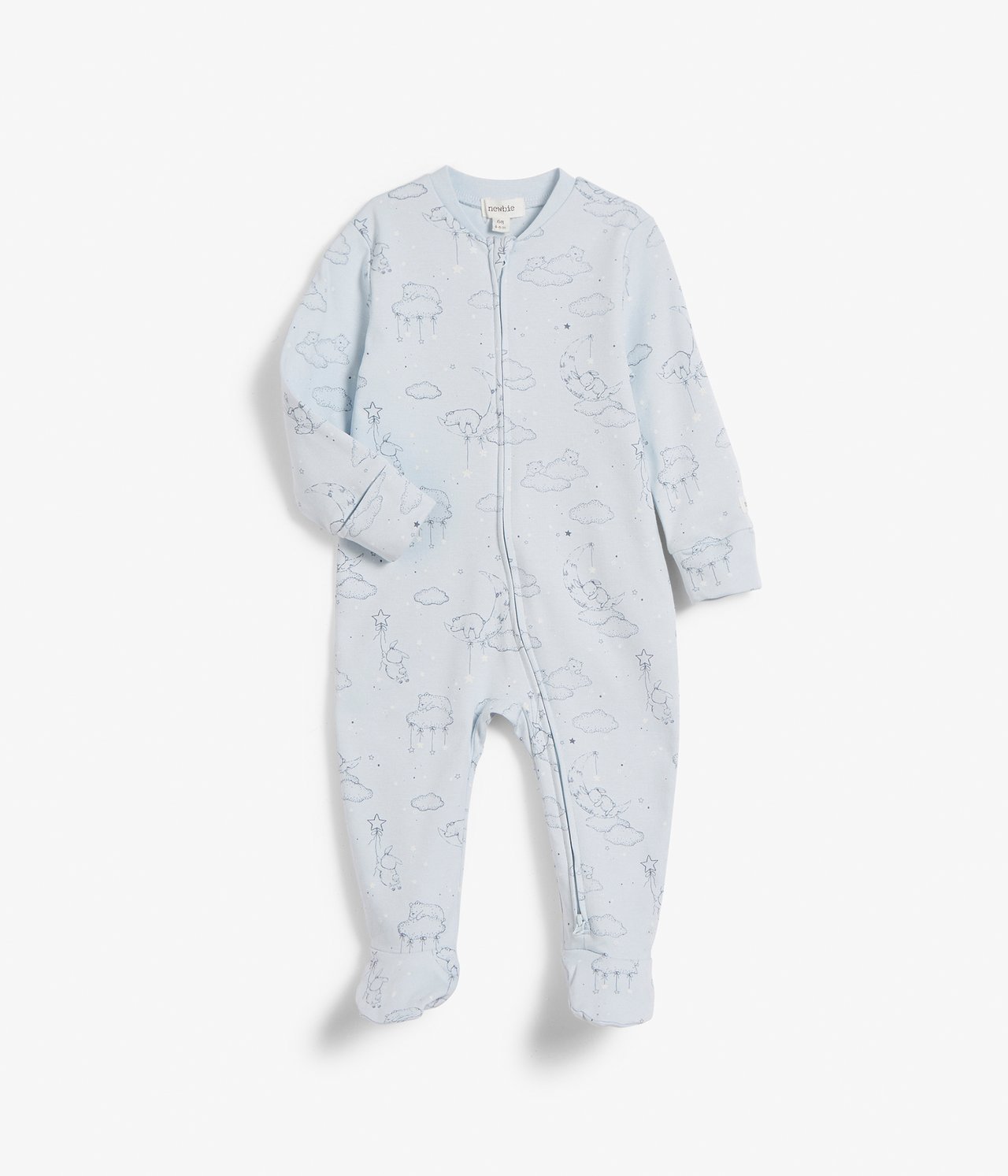 Animal 2-way zip pajamas