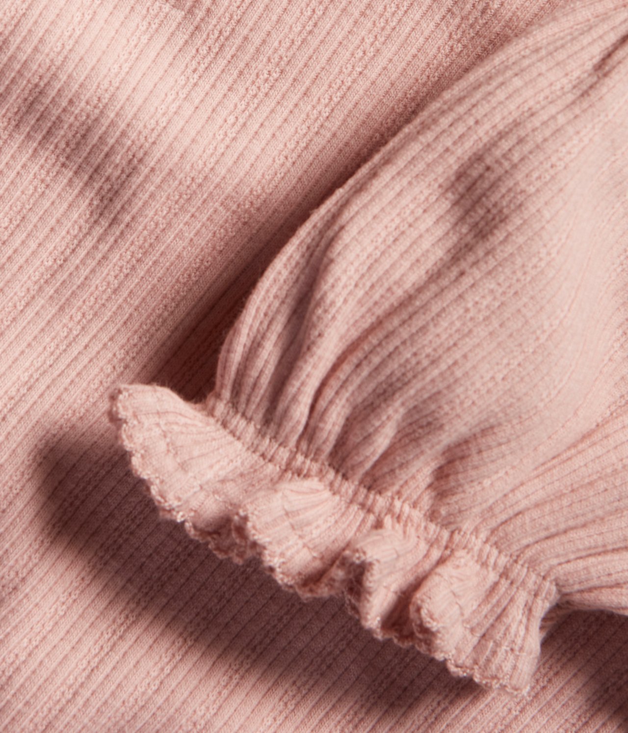 Ribbed short-sleeved bodysuit - Pink - 1