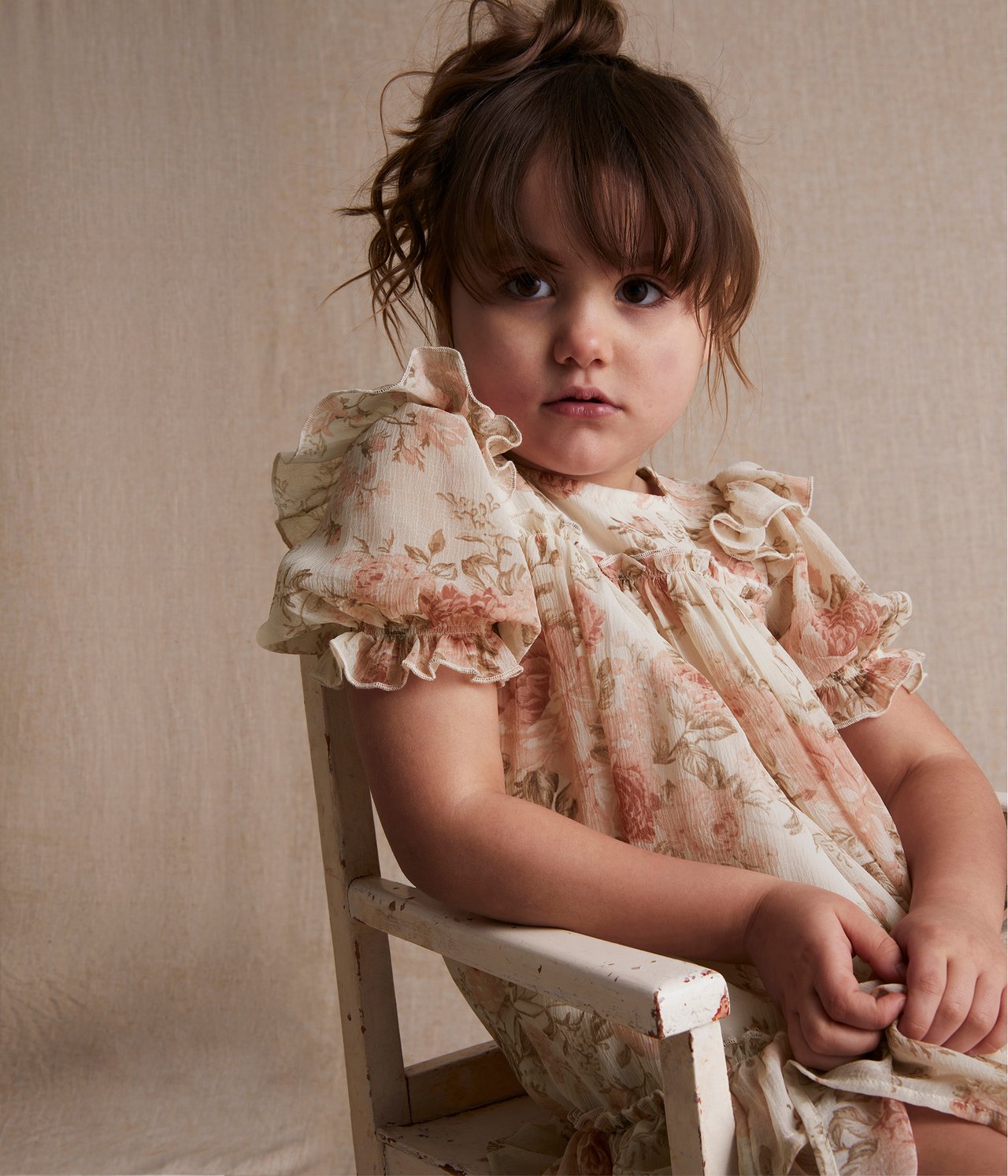 Spring rose chiffon dress - Off-white - 5