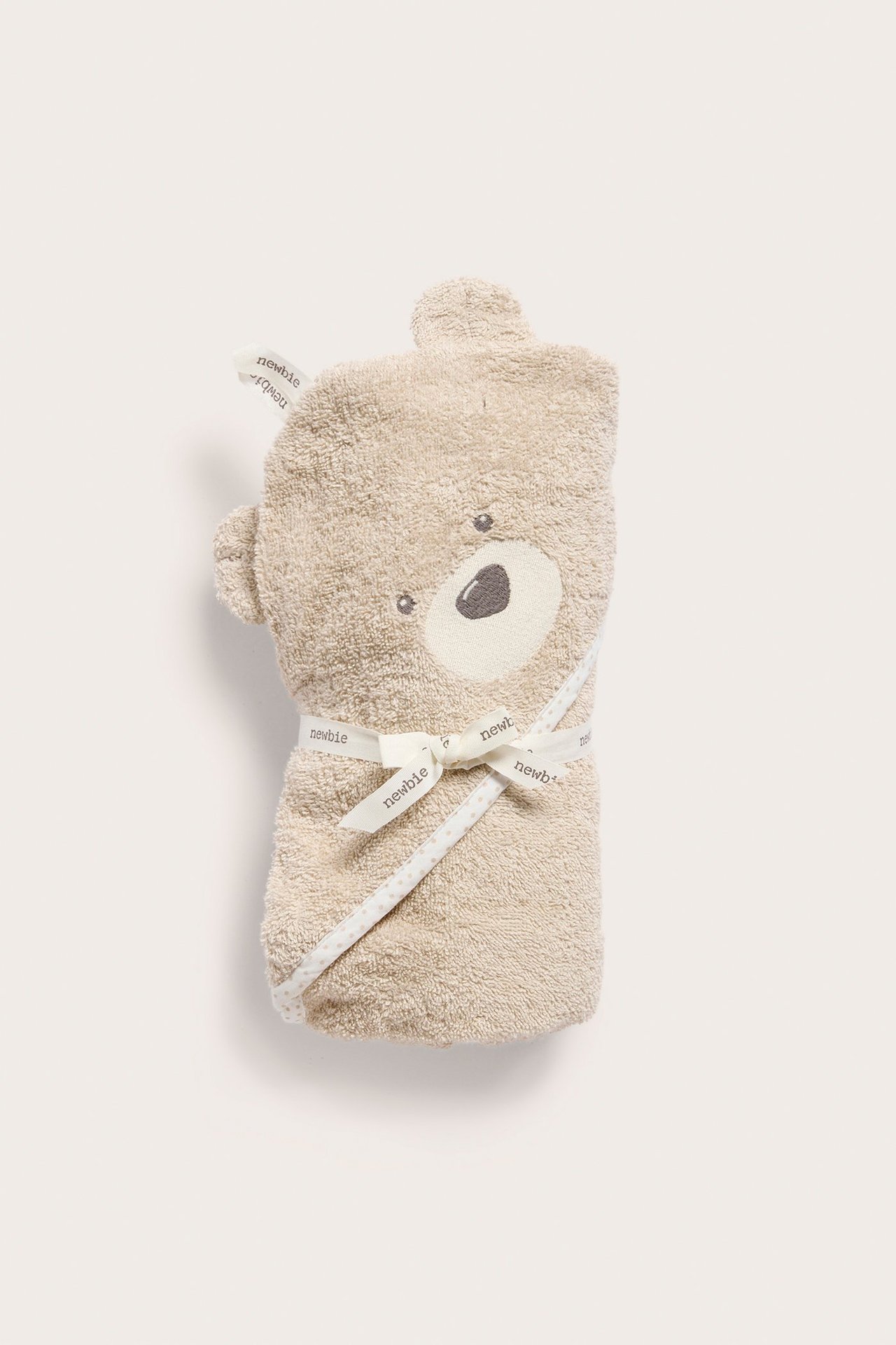 Hooded terry teddy bear bath towel