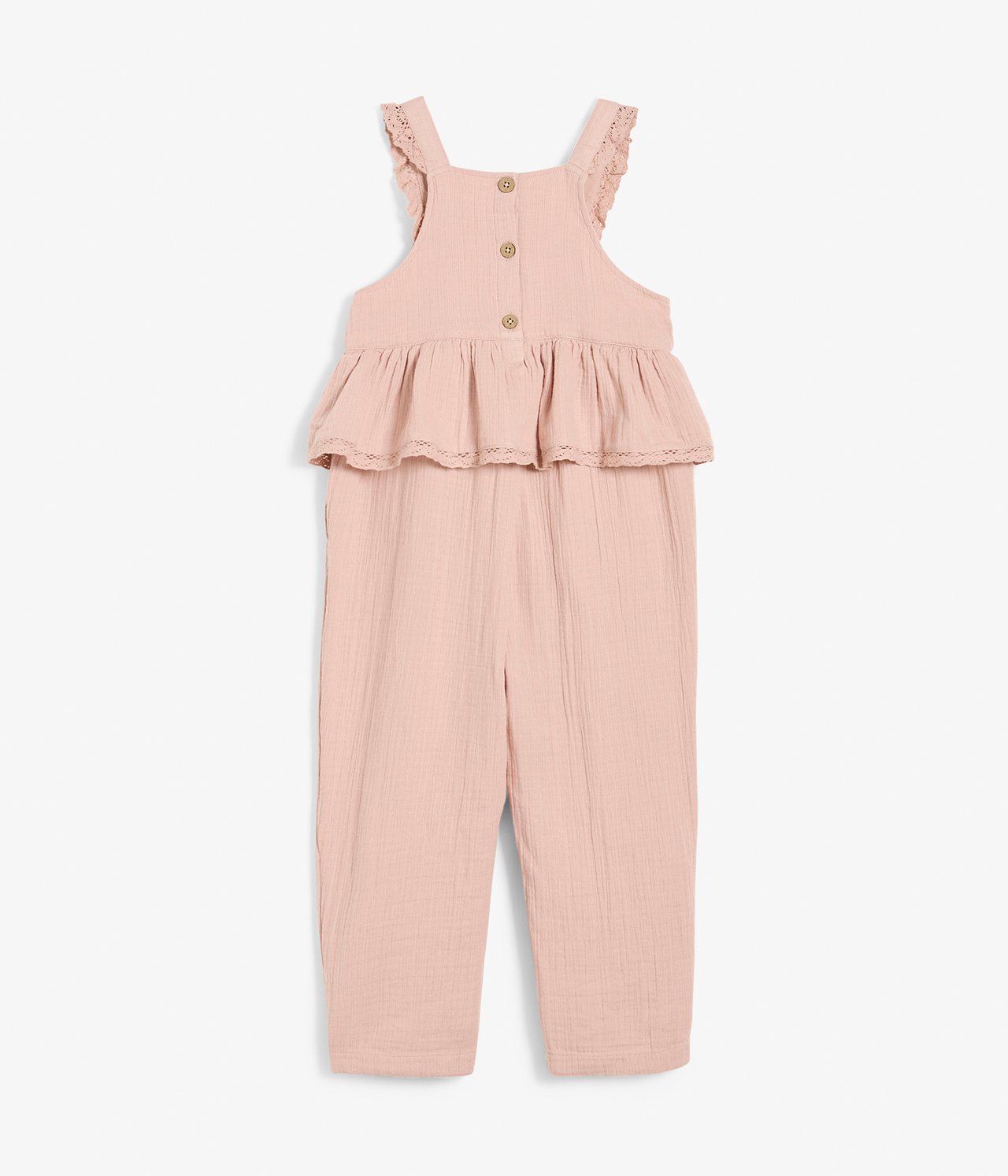 Latzhose aus Krepp - Rosa - 6
