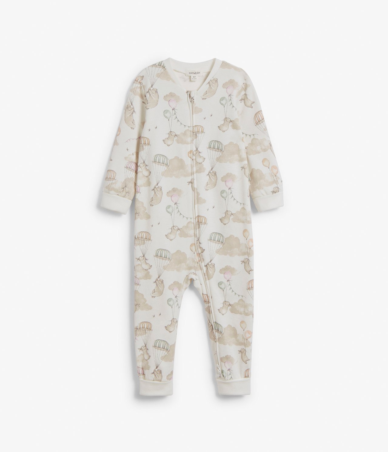 Bunny & bear balloon sleepsuit