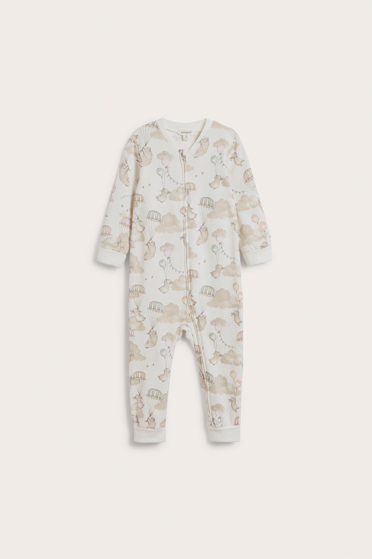 Patterned baby pajamas - Off-white - 2