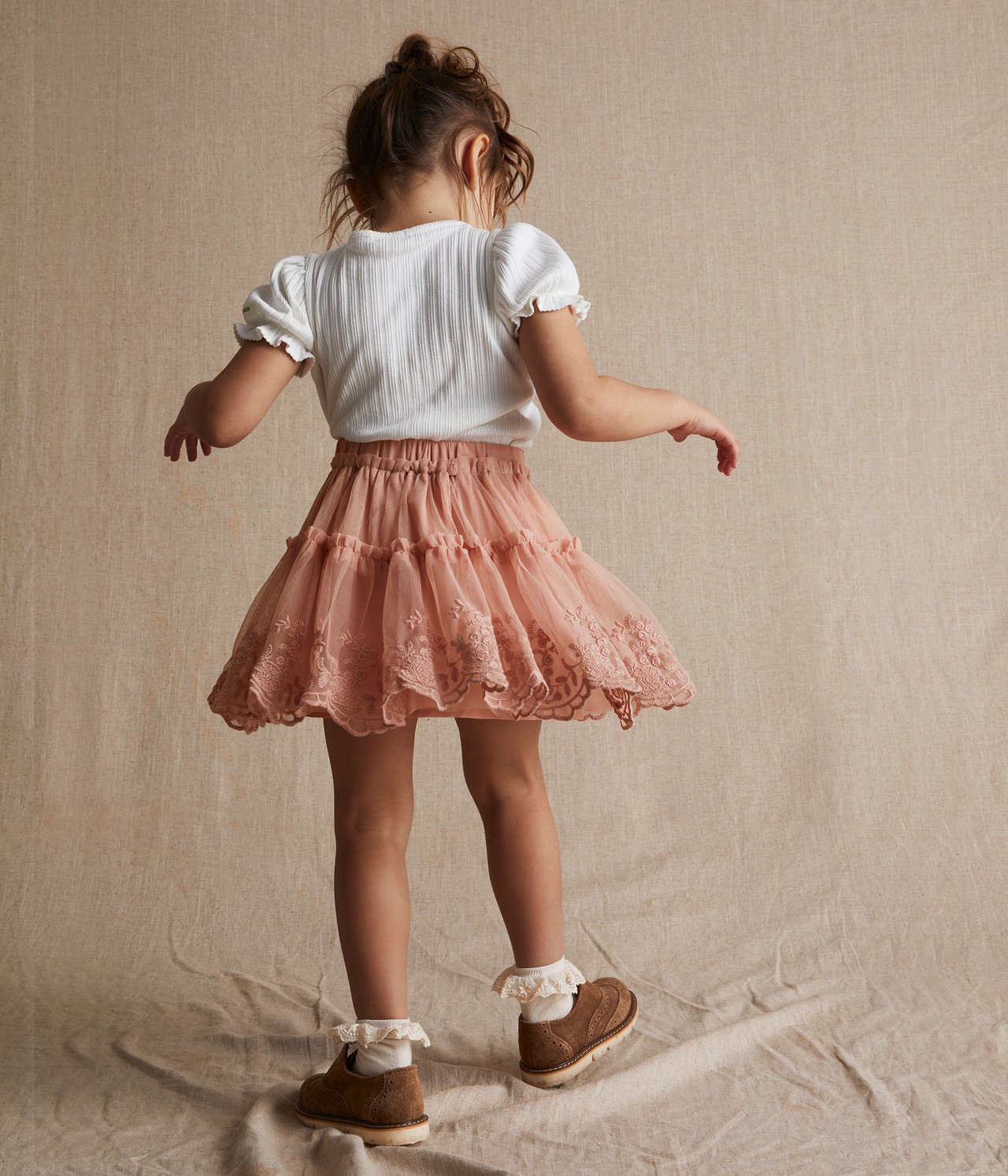 Pink mesh skirt - Pink - 6