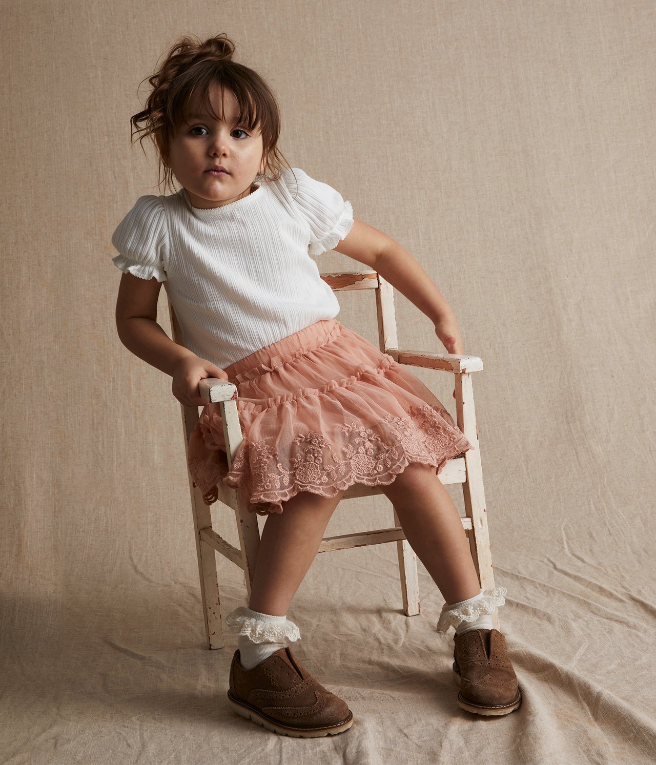 Pink mesh skirt - Pink - 3
