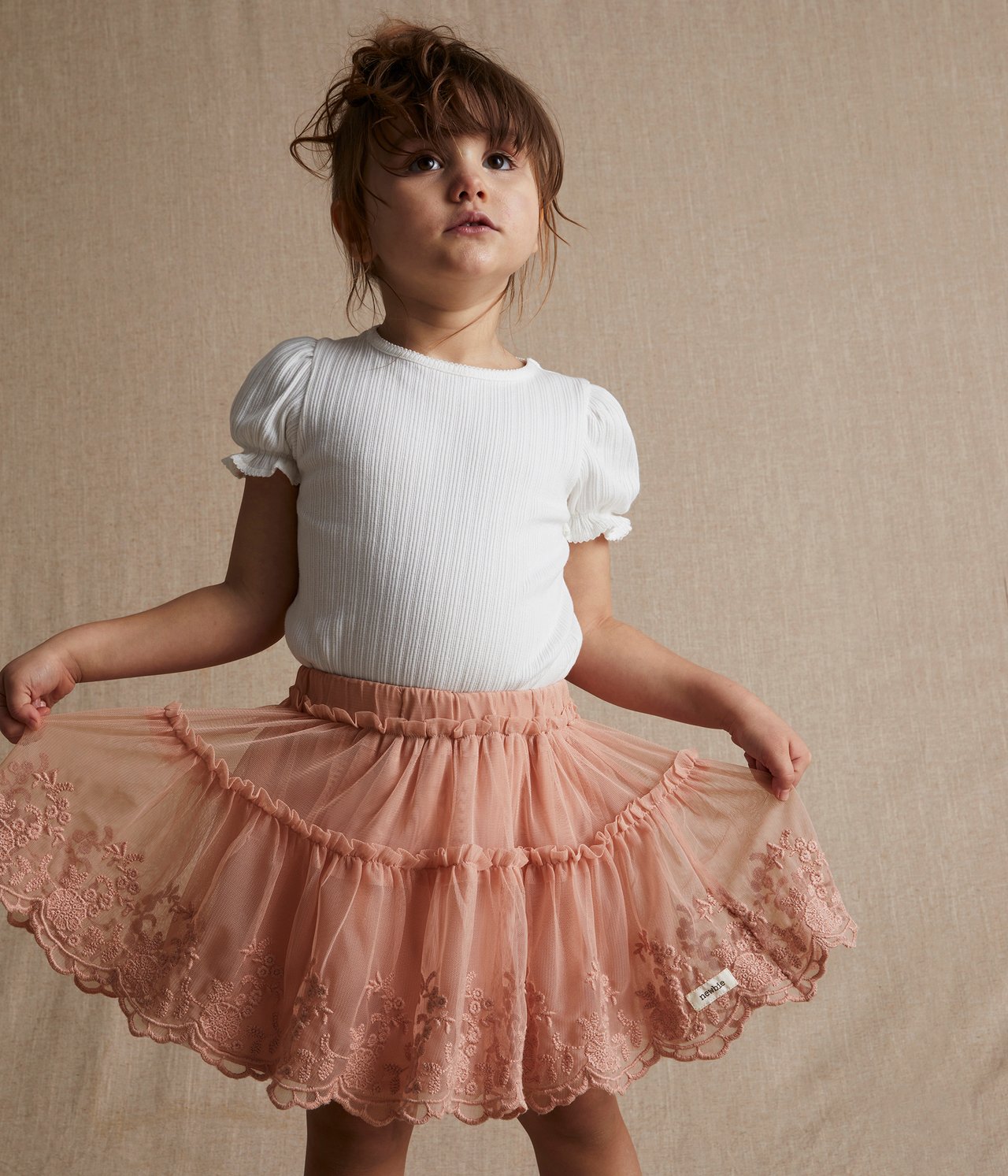 Pink mesh skirt - Pink - 5