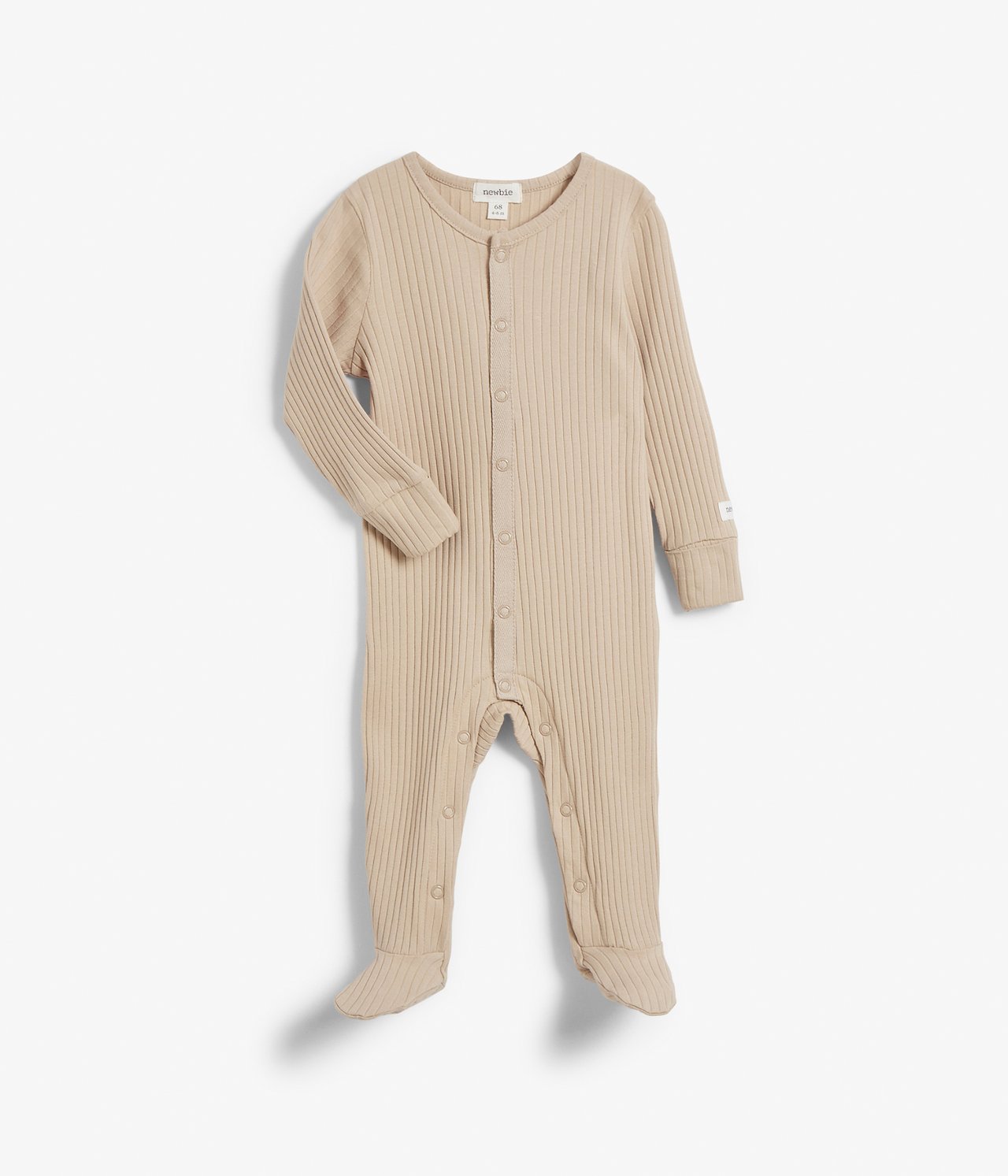 Gerippter Schlafanzug - Beige - 2