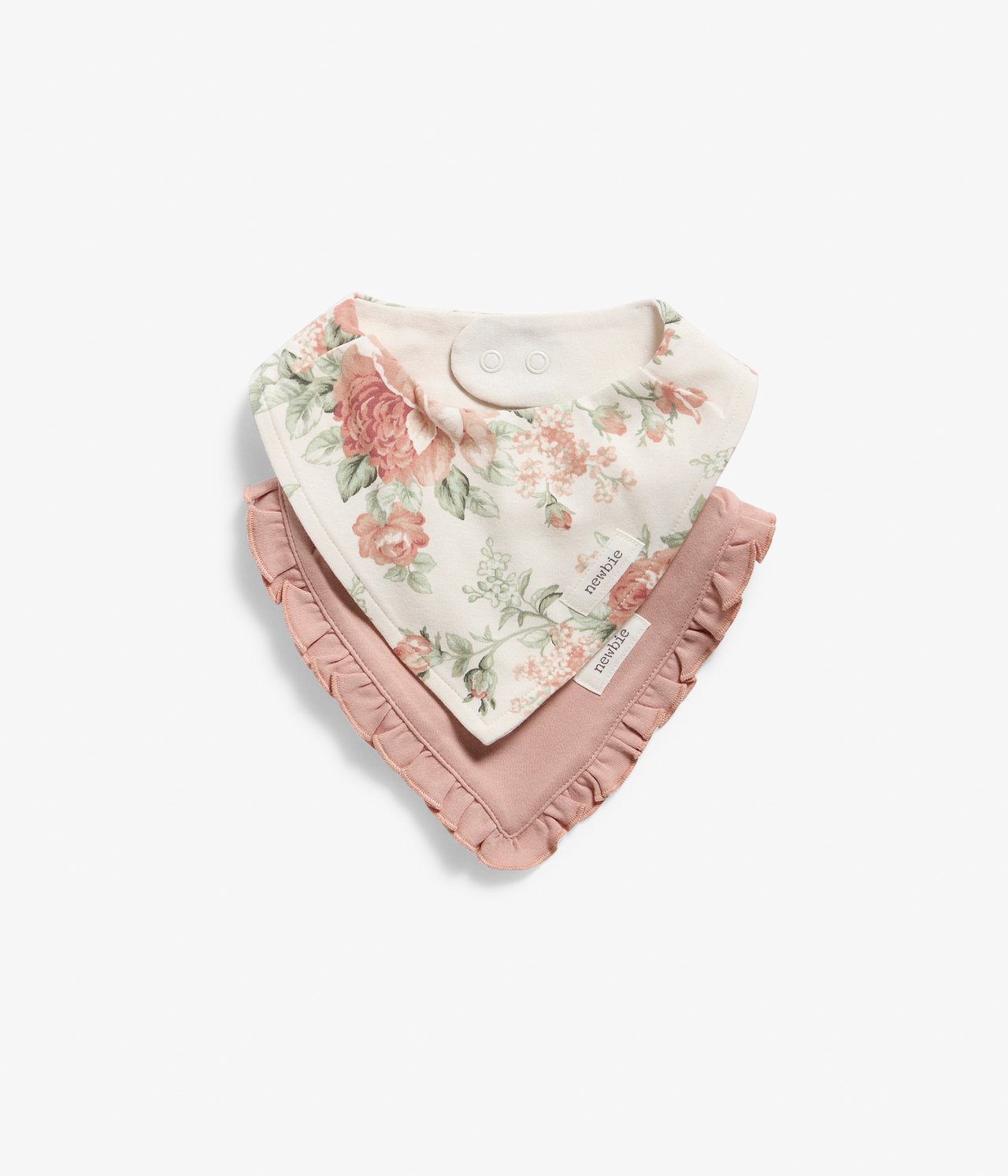 Floral bibs 2pk - Off-white - 1