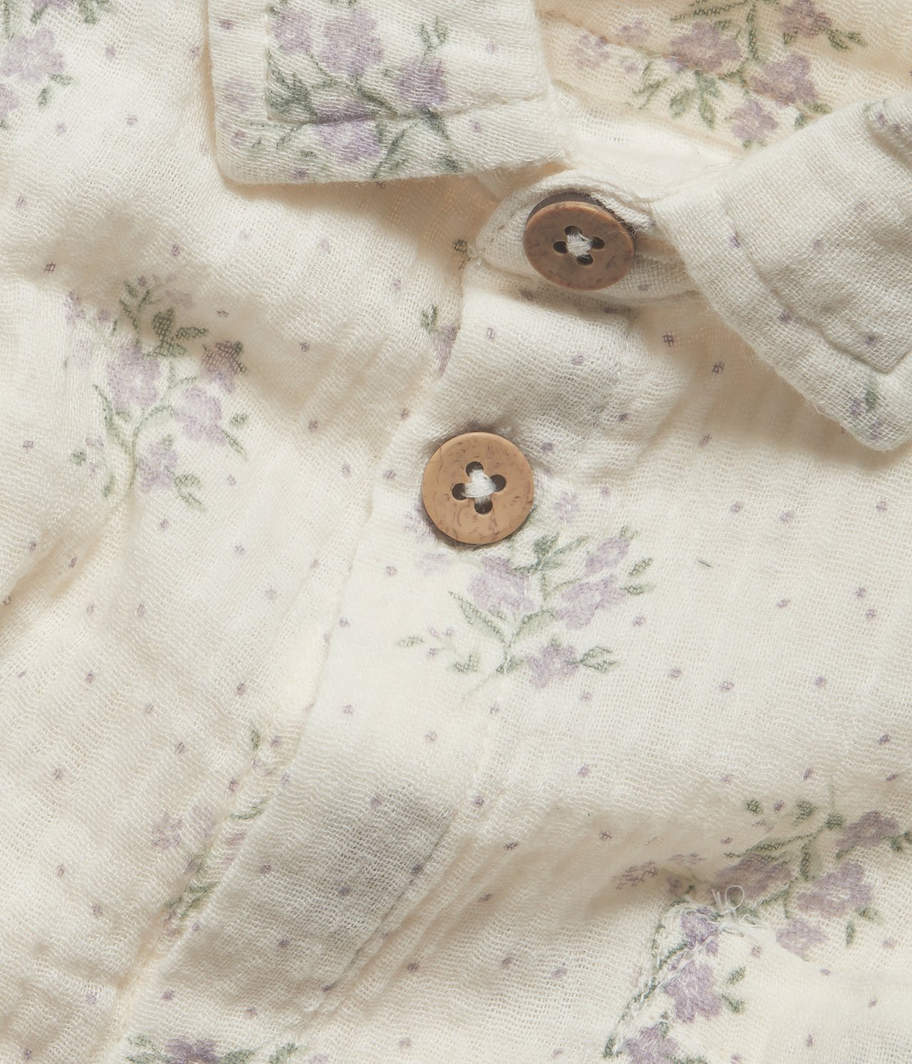 Hemd mit Blumenmuster - Hellbeige - 1