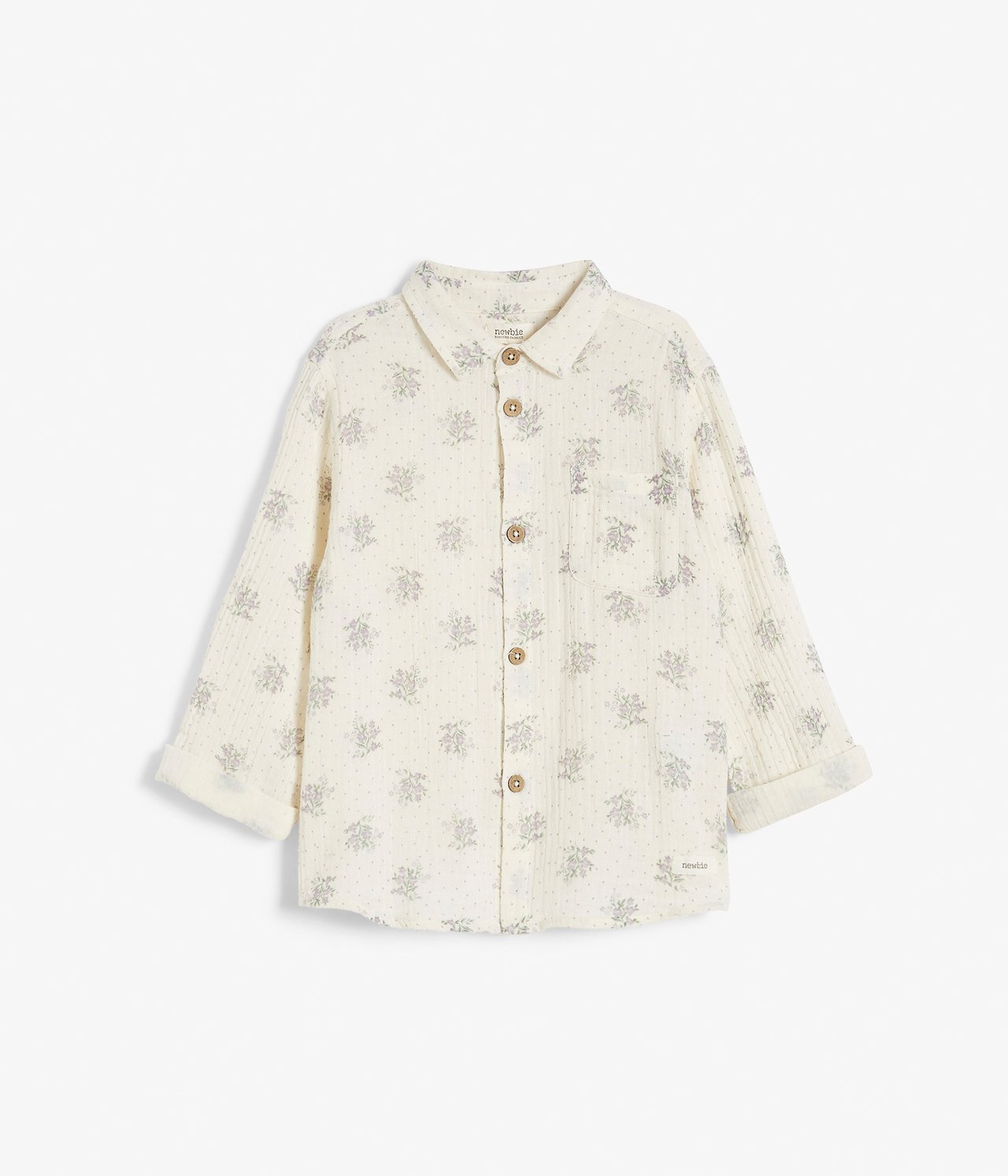 Hemd mit Blumenmuster - Hellbeige - 2