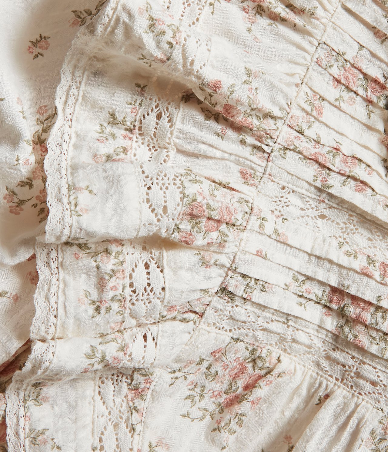 Bluse mit Blumenmuster für Damen - Naturweiß - 6