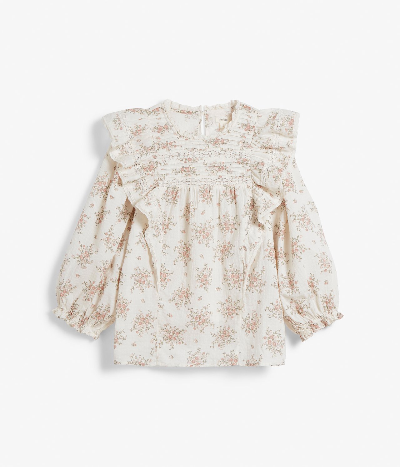 Bluse mit Blumenmuster für Damen - Naturweiß - 7