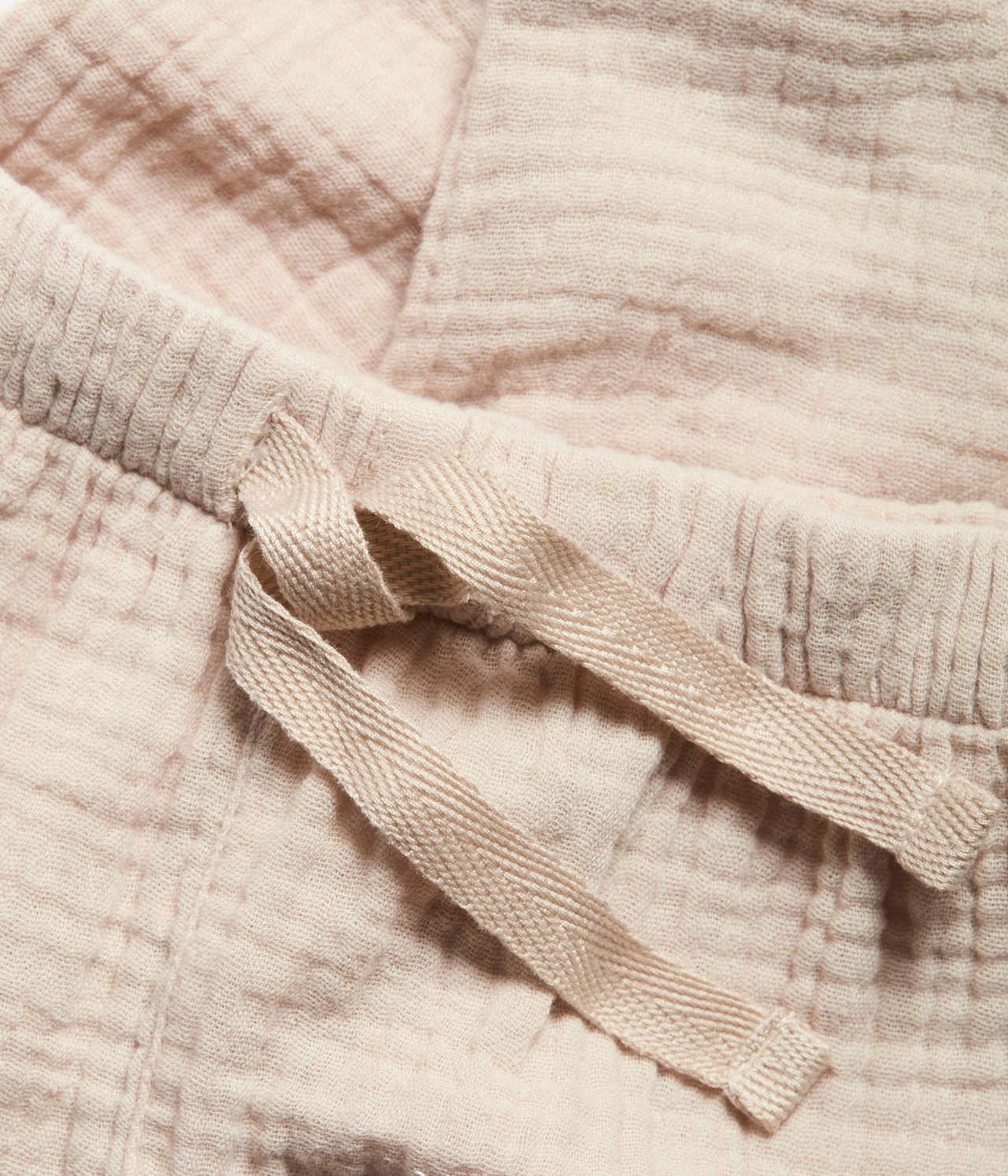 Gewebte Hose aus Musselin - Beige - 3
