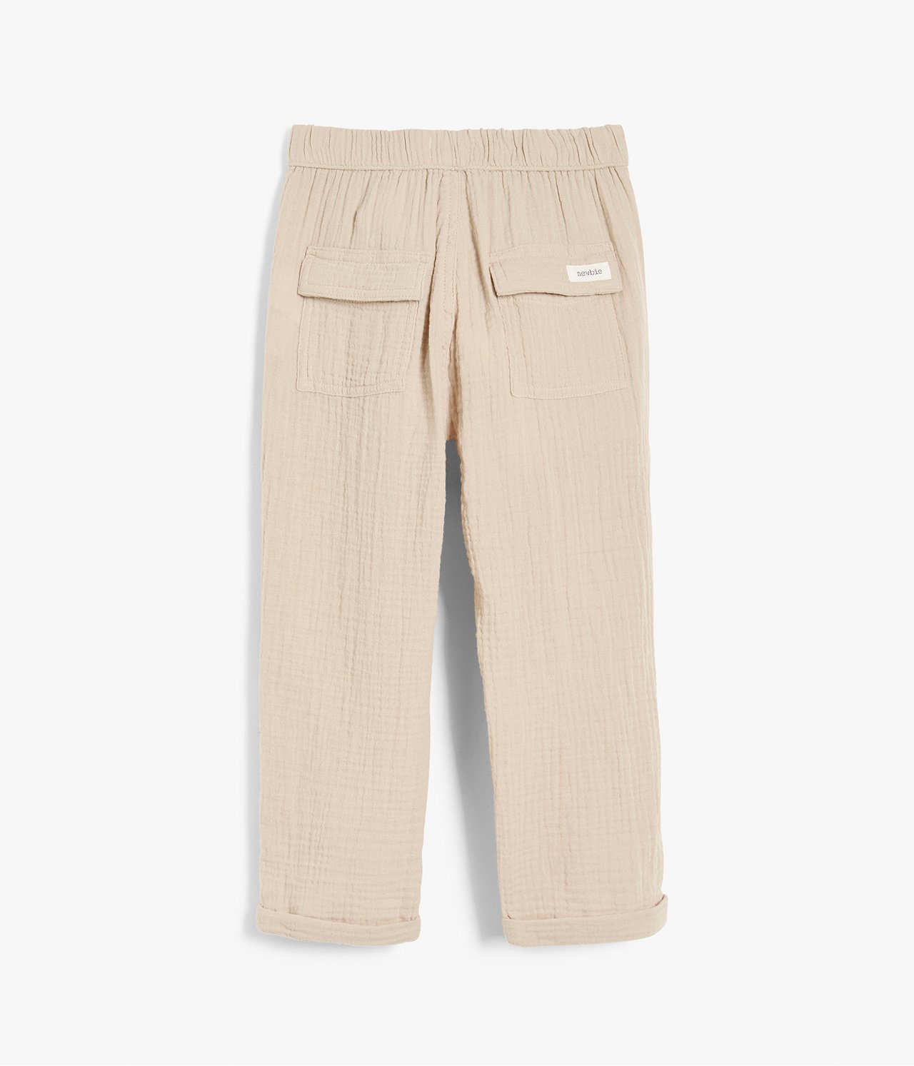 Gewebte Hose aus Musselin - Beige - 7